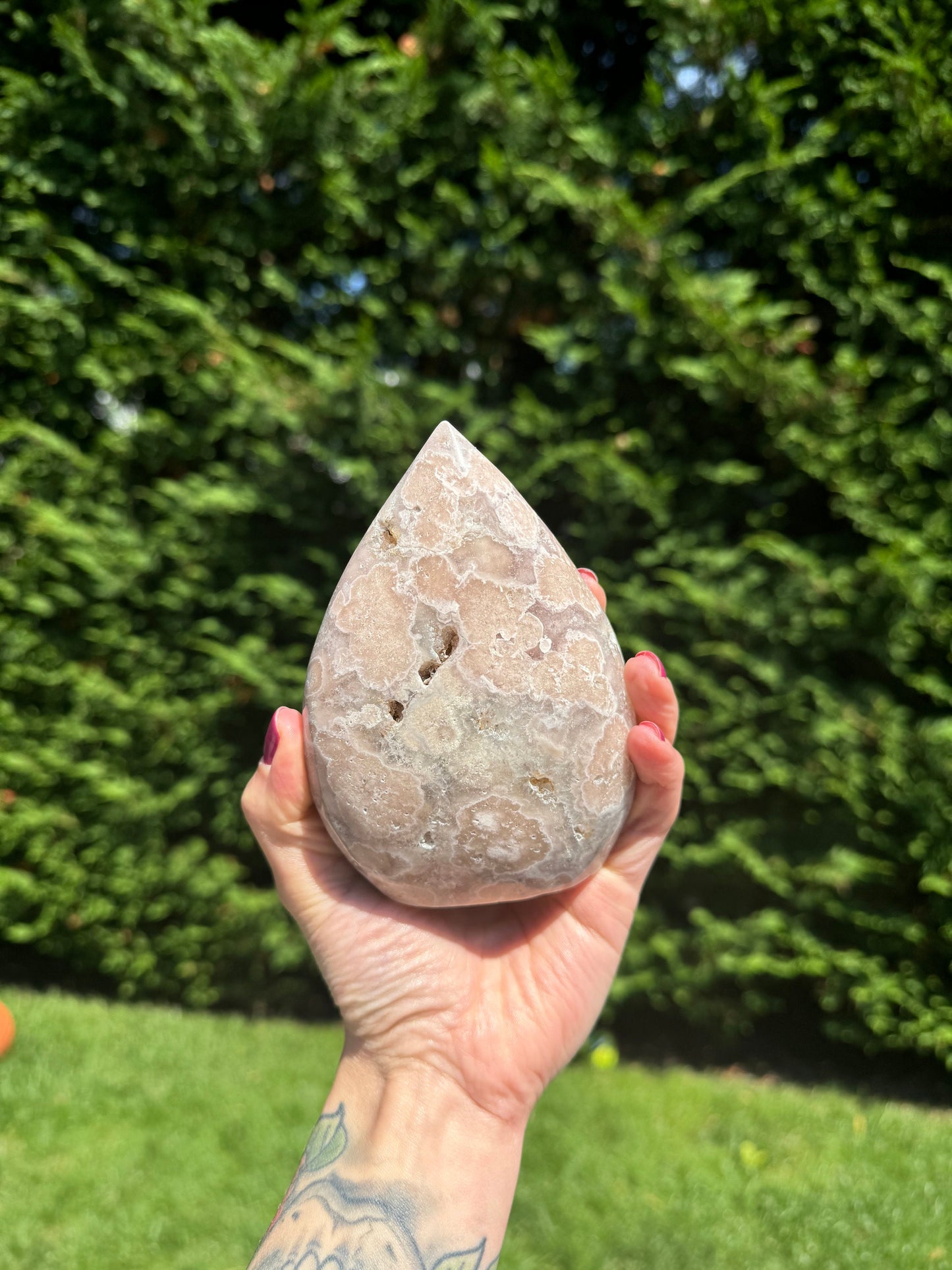 Druzy Pink Amethyst Teardrop
