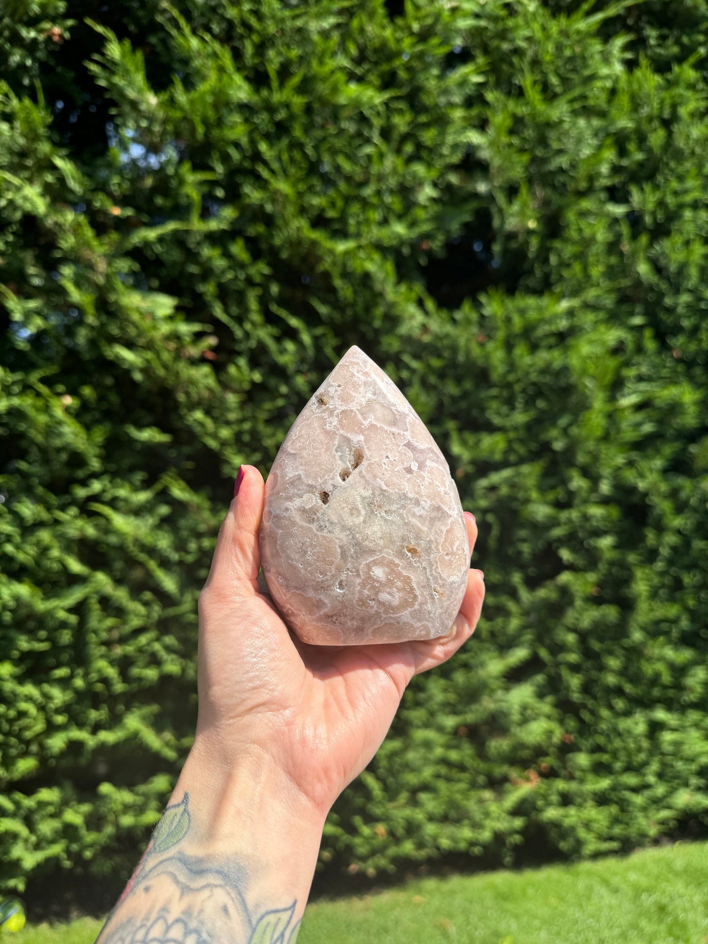 Druzy Pink Amethyst Teardrop