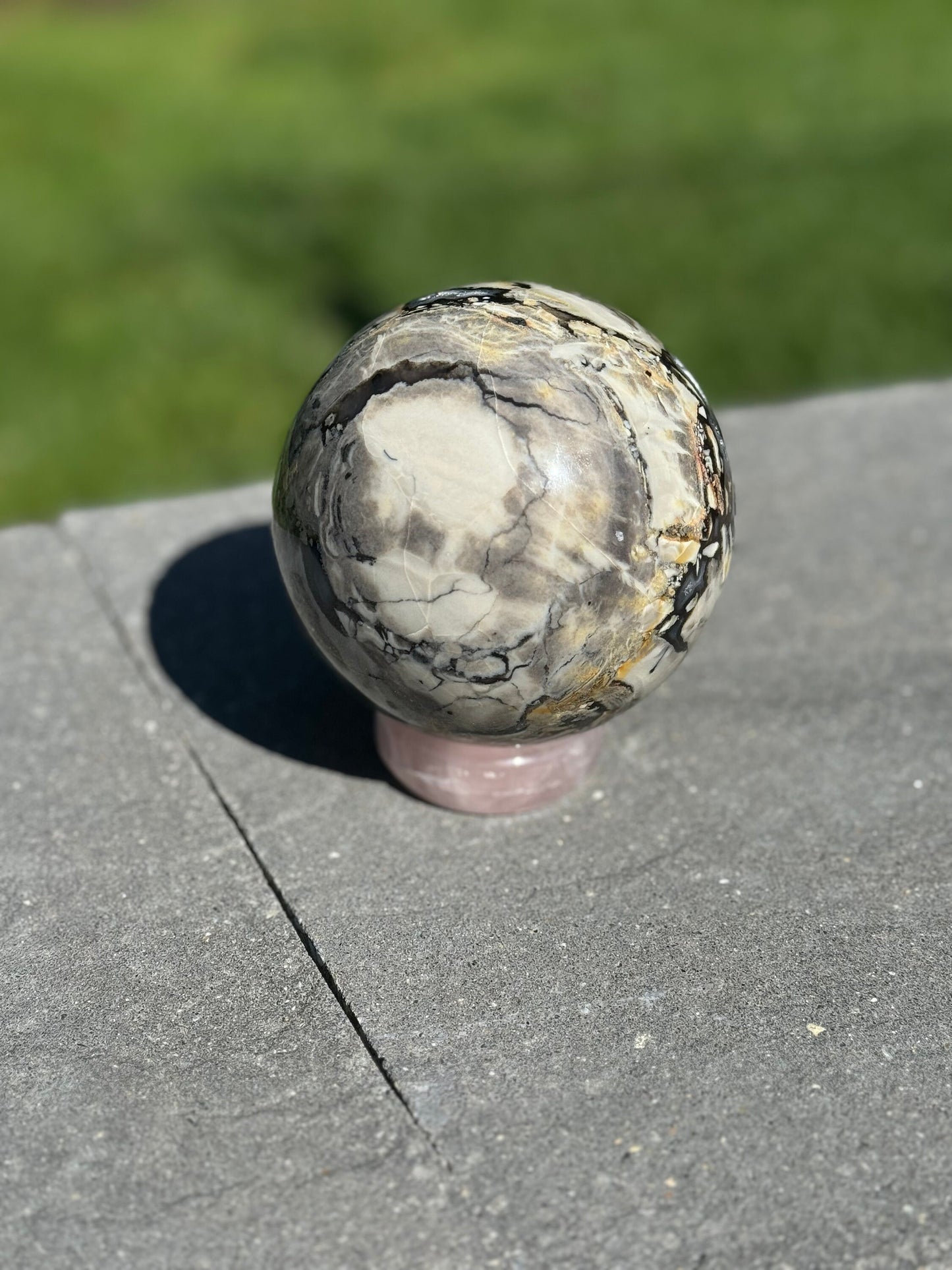 Druzy Volcano Agate Sphere (98MM)