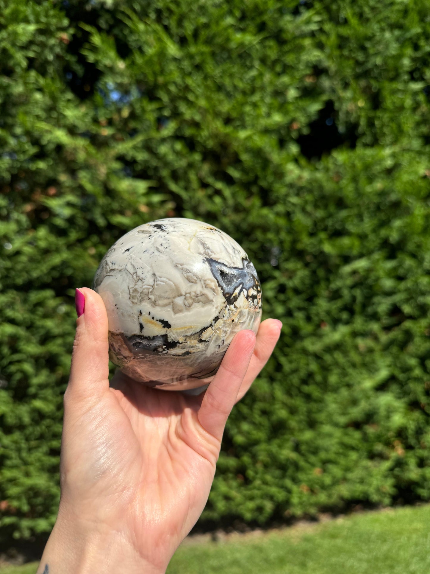 Druzy Volcano Agate Sphere (98MM)