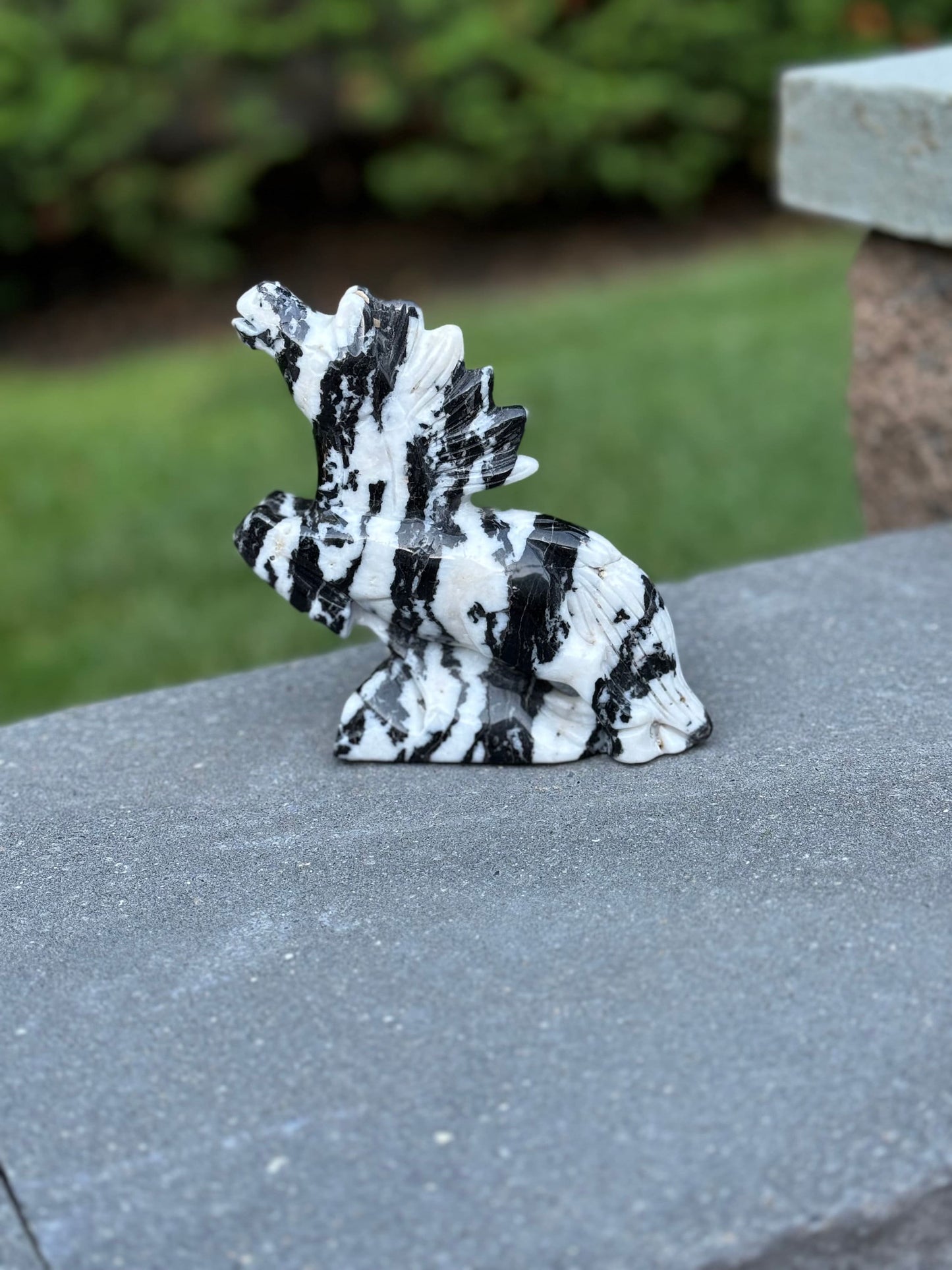 Zebra Jasper Zebra (Horse) Carving