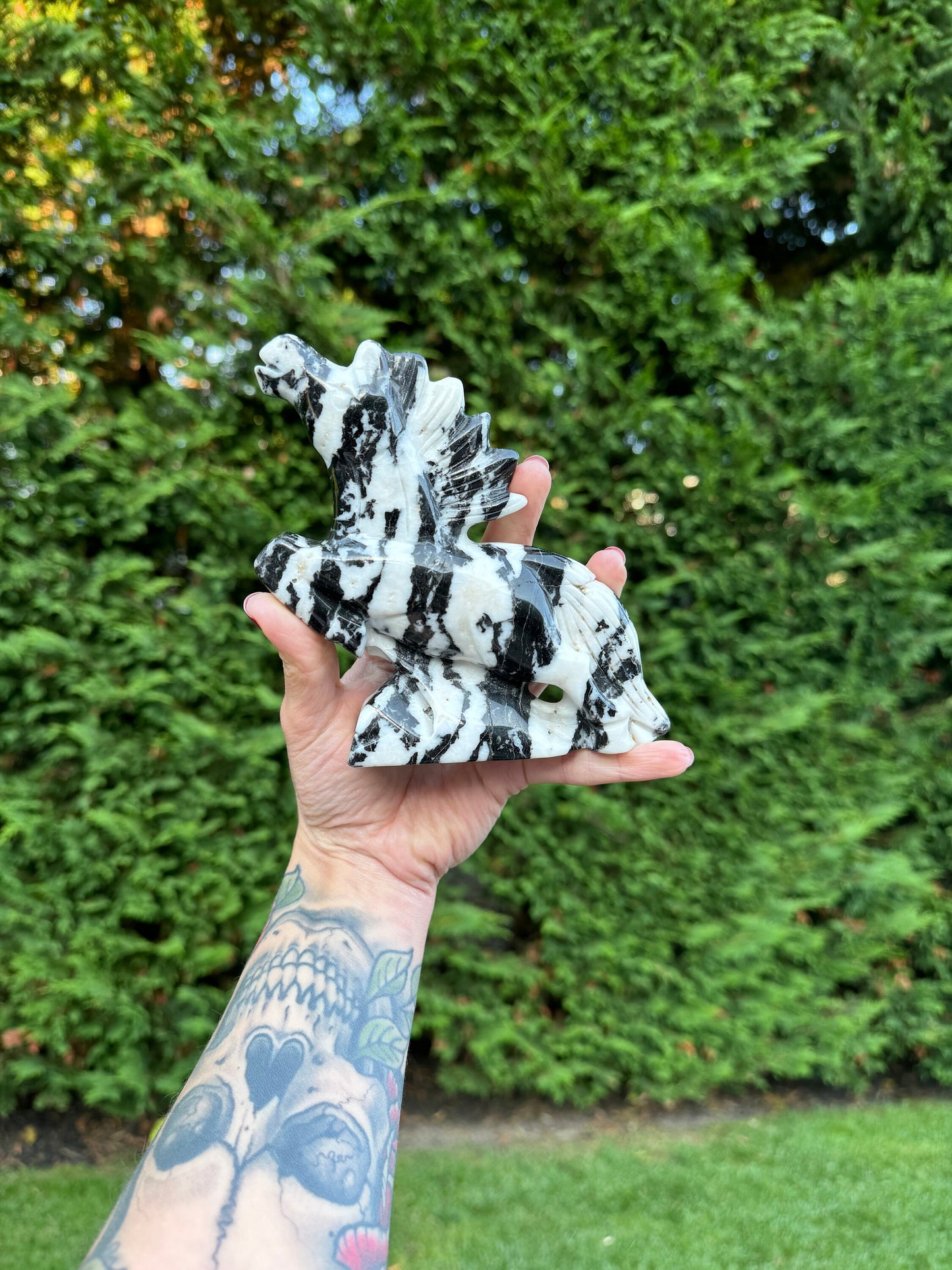 Zebra Jasper Zebra (Horse) Carving