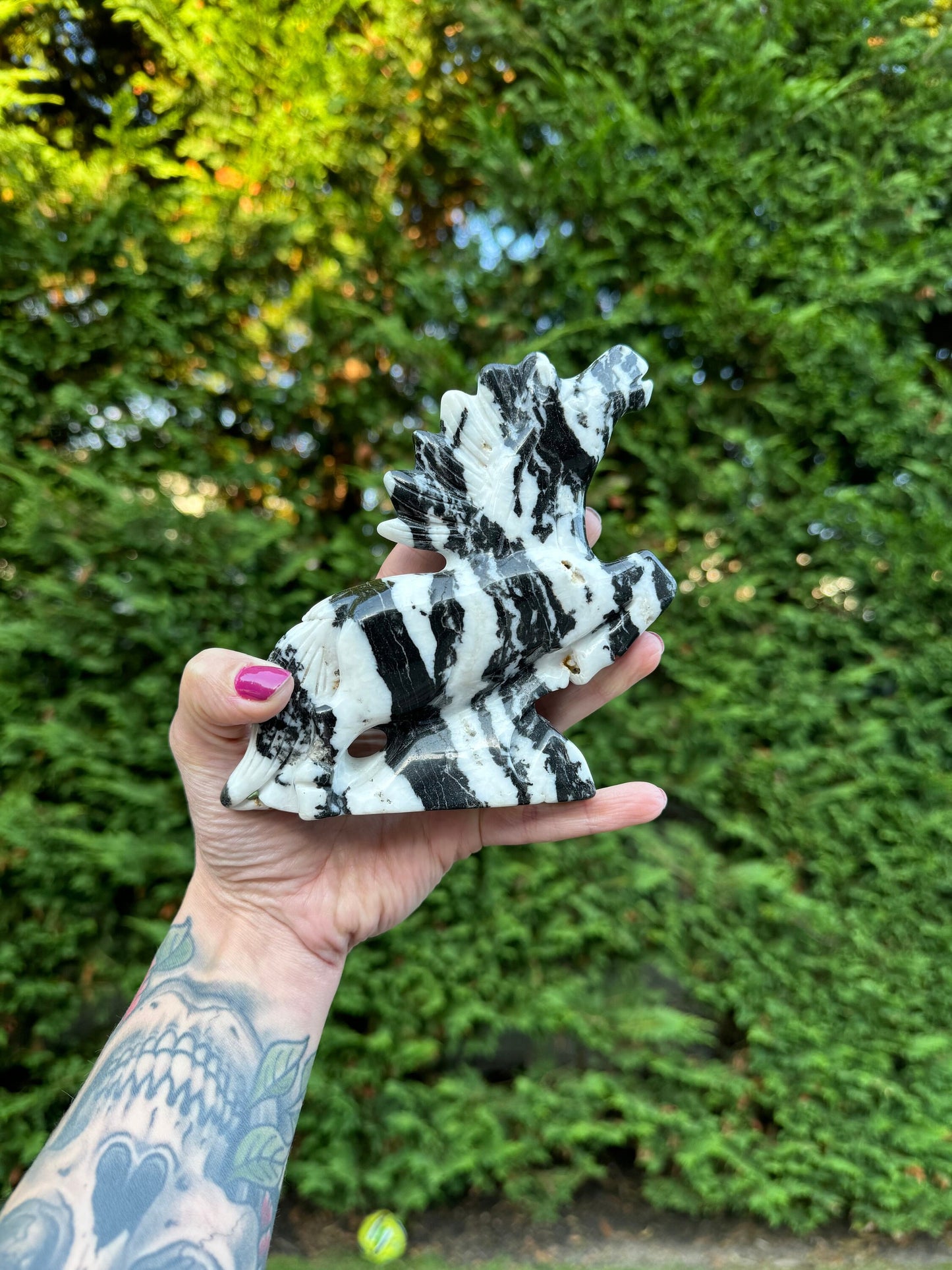 Zebra Jasper Zebra (Horse) Carving