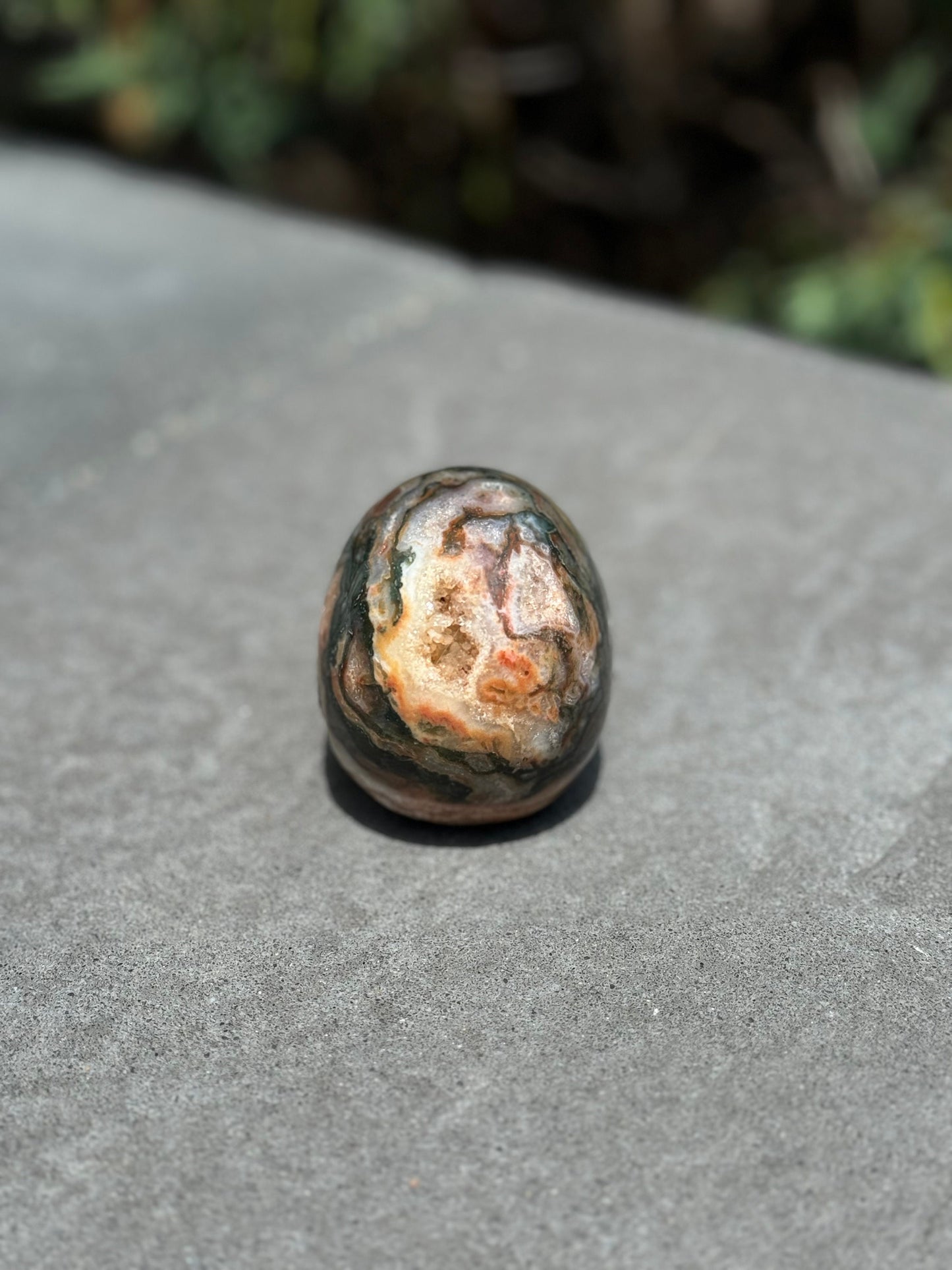 Red Moss Agate Skull