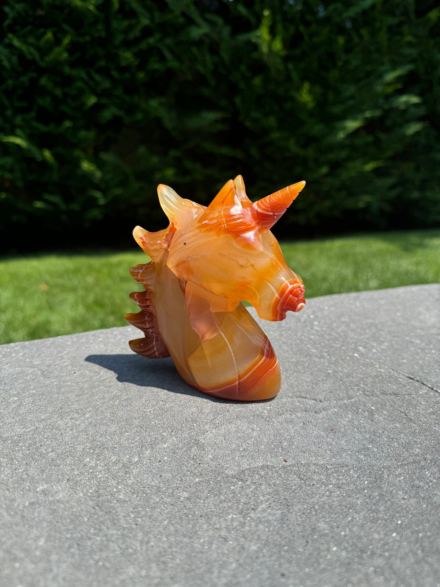 Carnelian Unicorn Carving