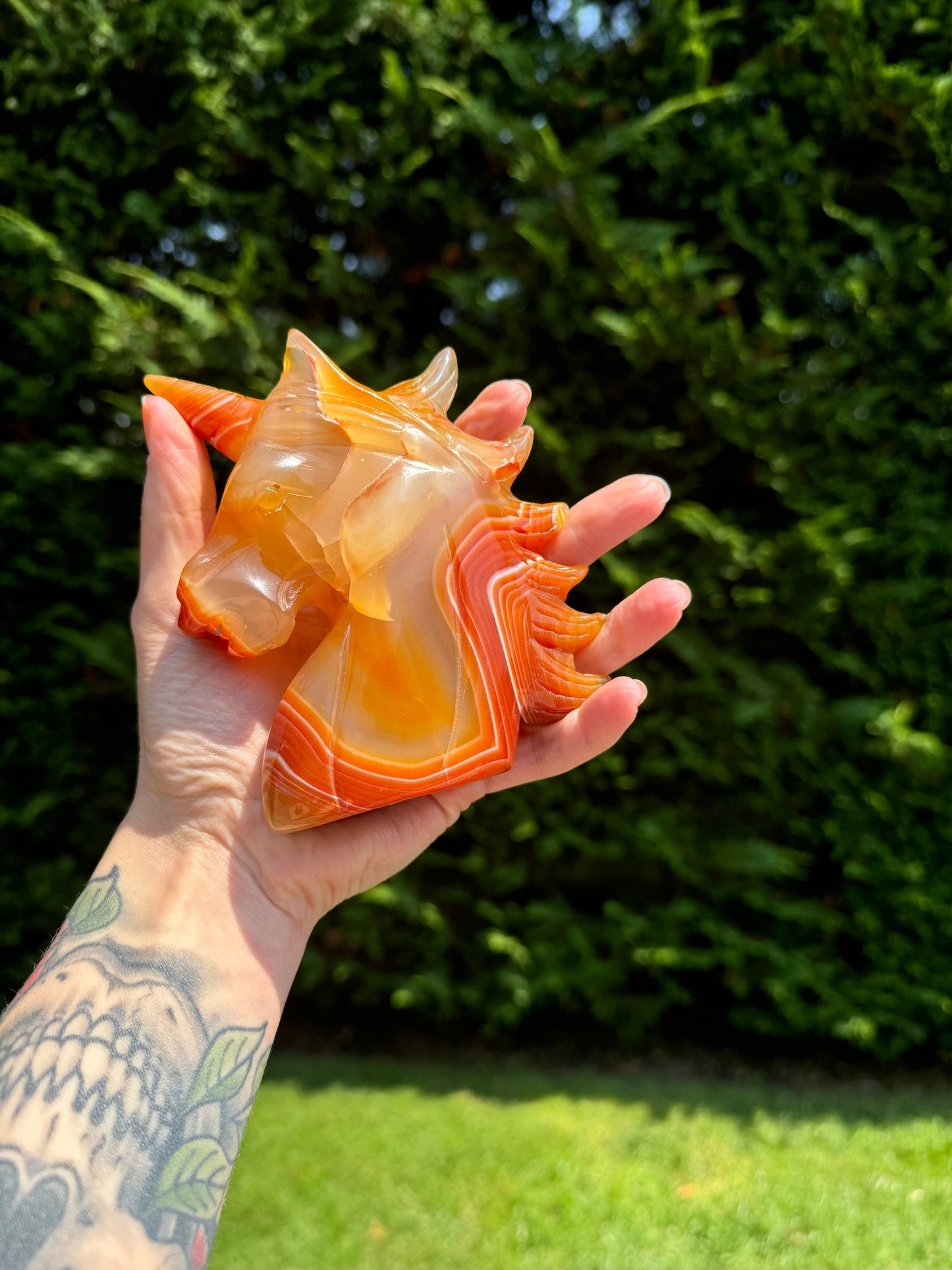 Carnelian Unicorn Carving