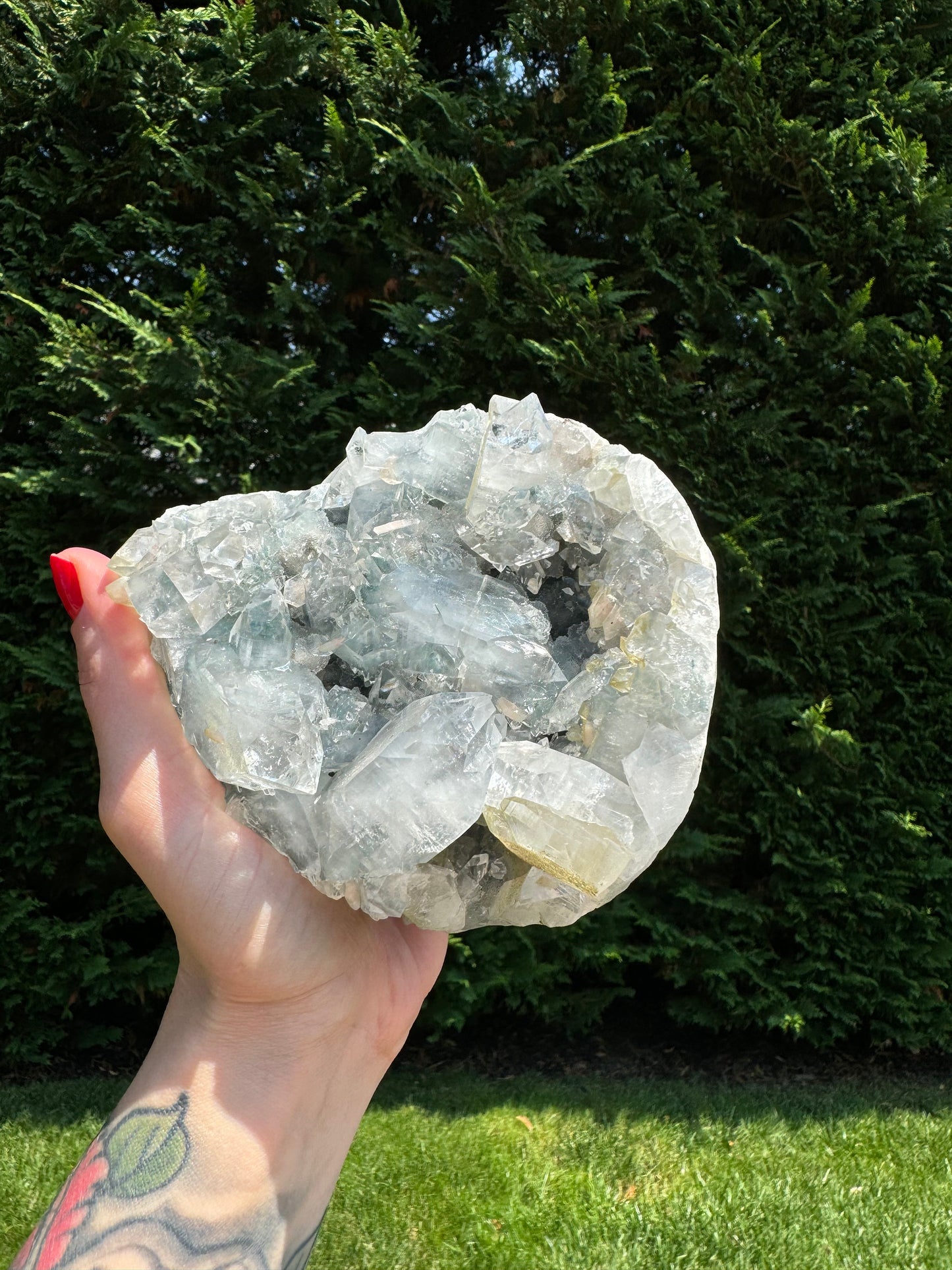High Quality Diamond Apophyllite & Blue Chalcedony Specimen