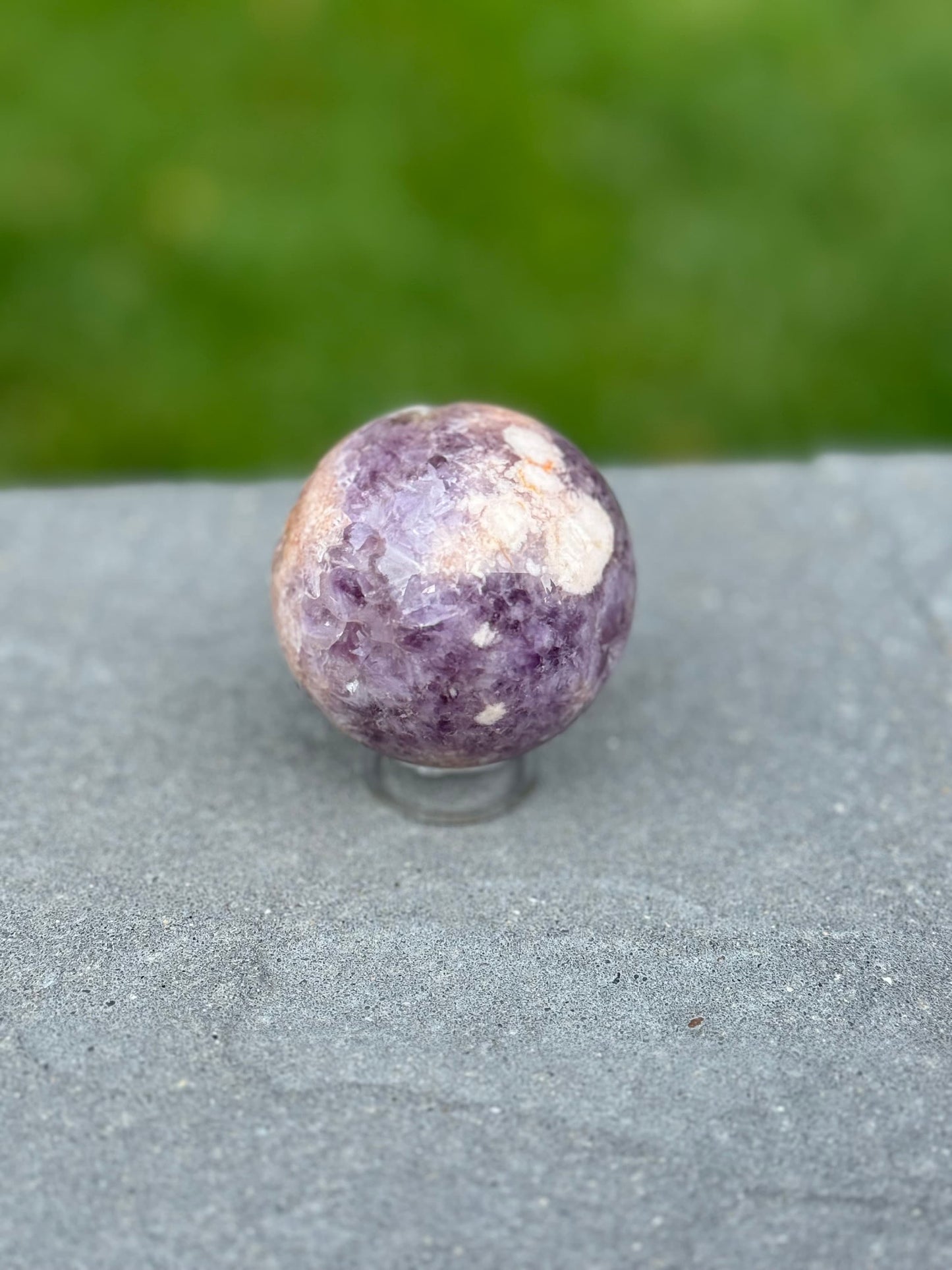 Druzy Amethyst & Flower Agate Sphere