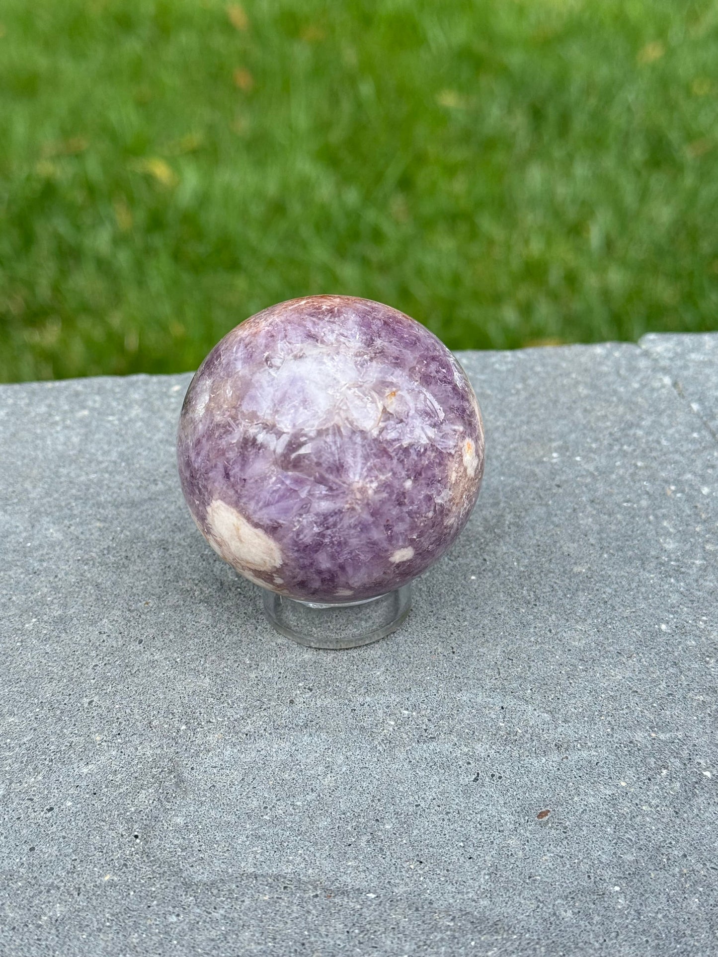 Druzy Amethyst & Flower Agate Sphere