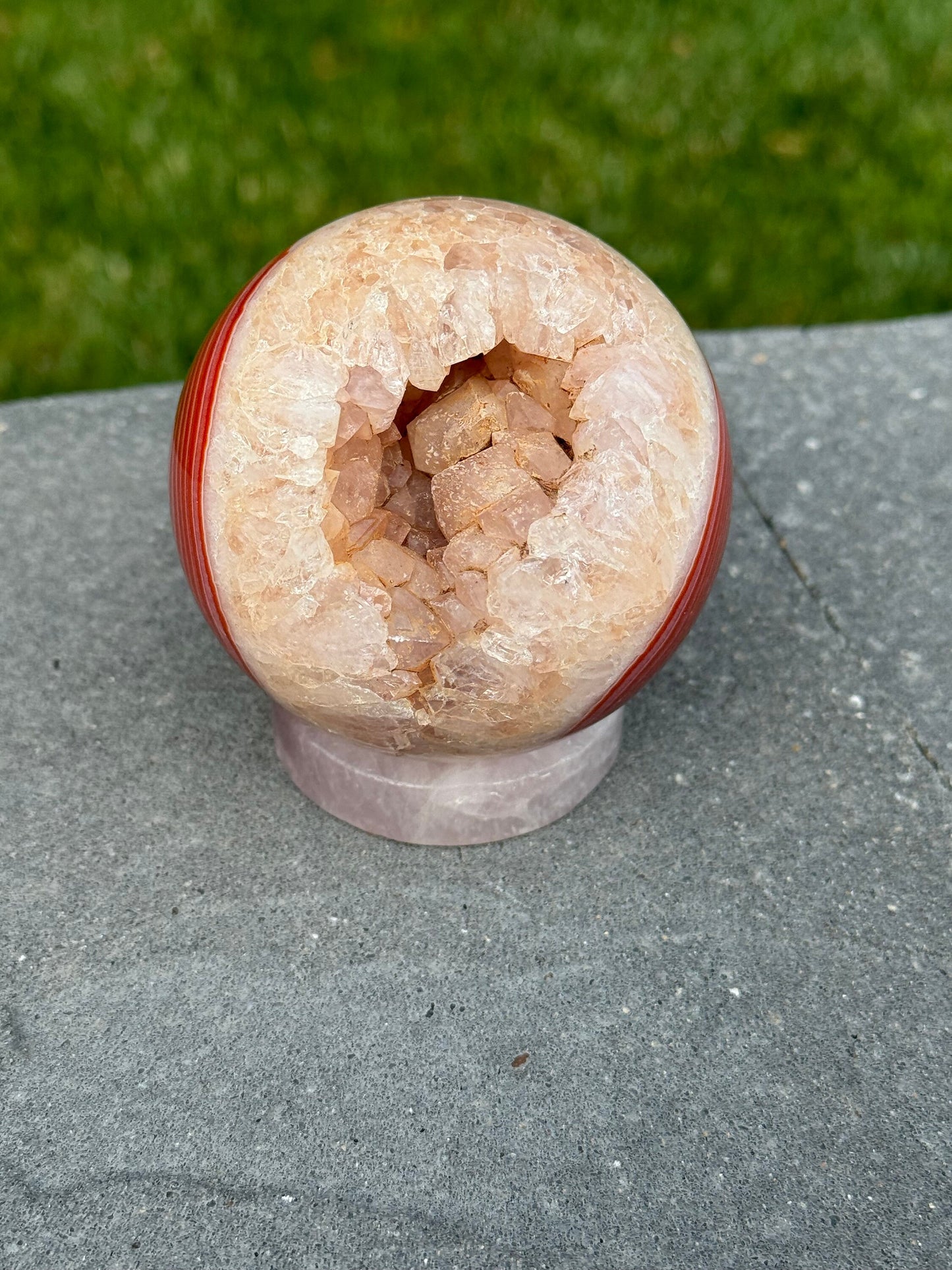 Banded Druzy Sardonyx Sphere (80MM)