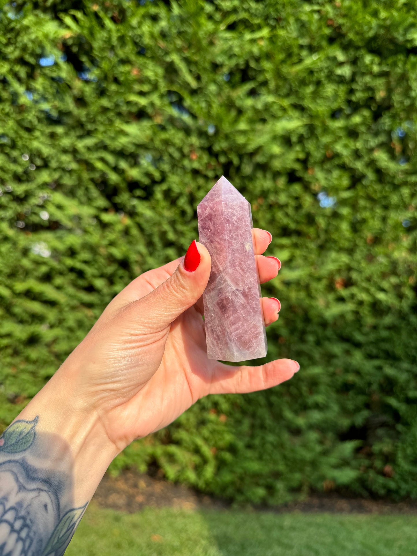 High Quality Lavender Rose Quartz Tower