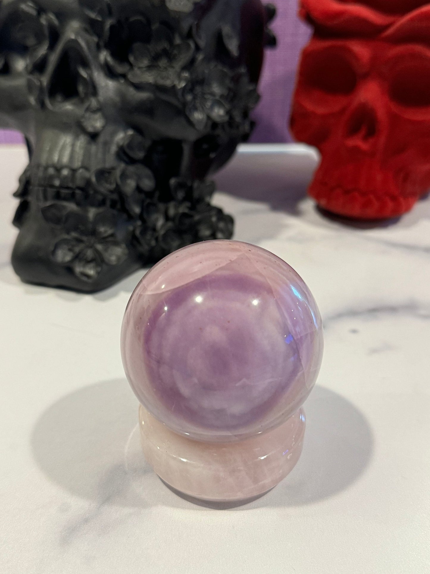Purple Silky Fluorite Sphere (58MM)