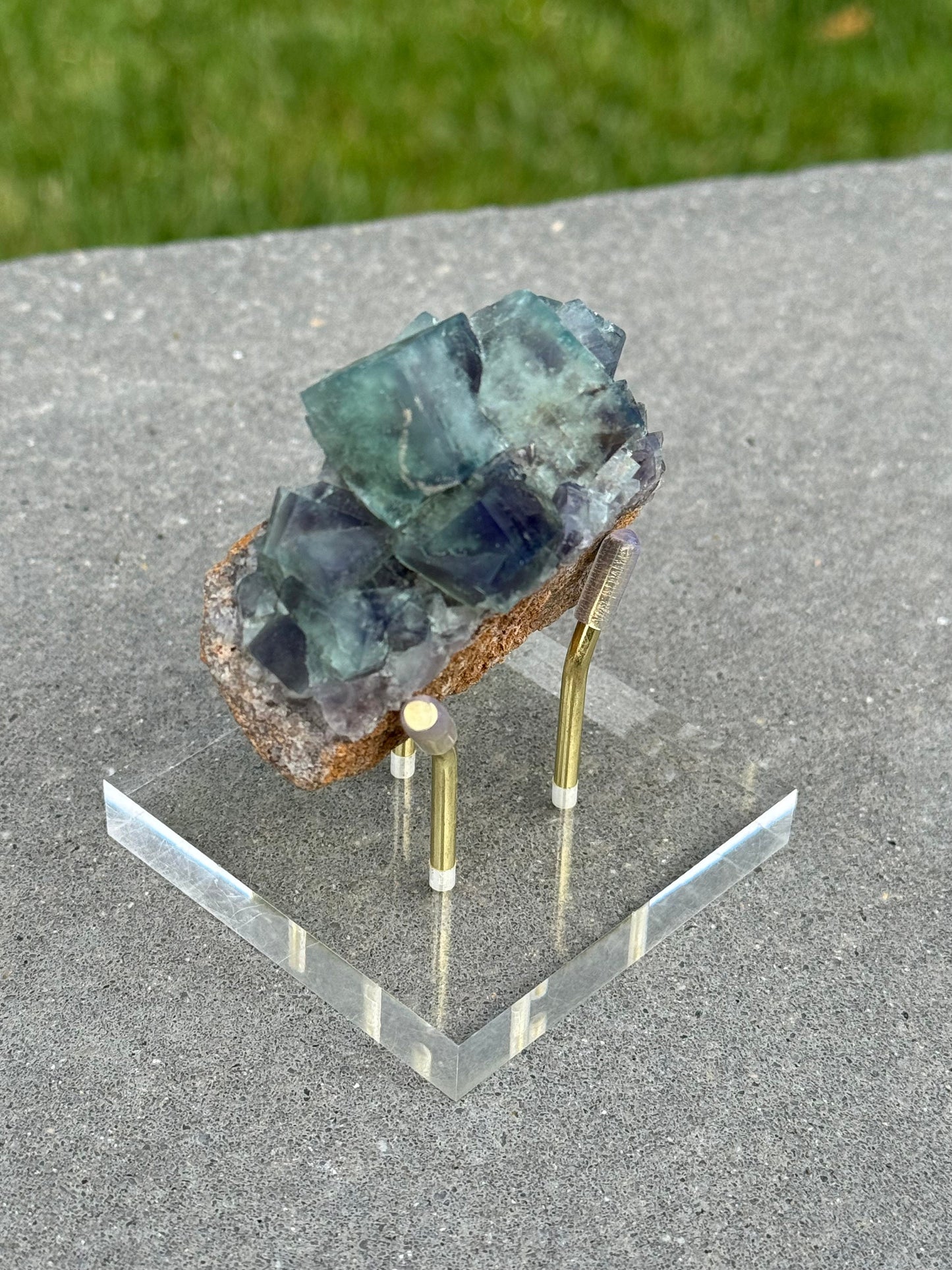 Green & Purple Fluorite Cubic Specimen (Diana Maria Mine, UK)