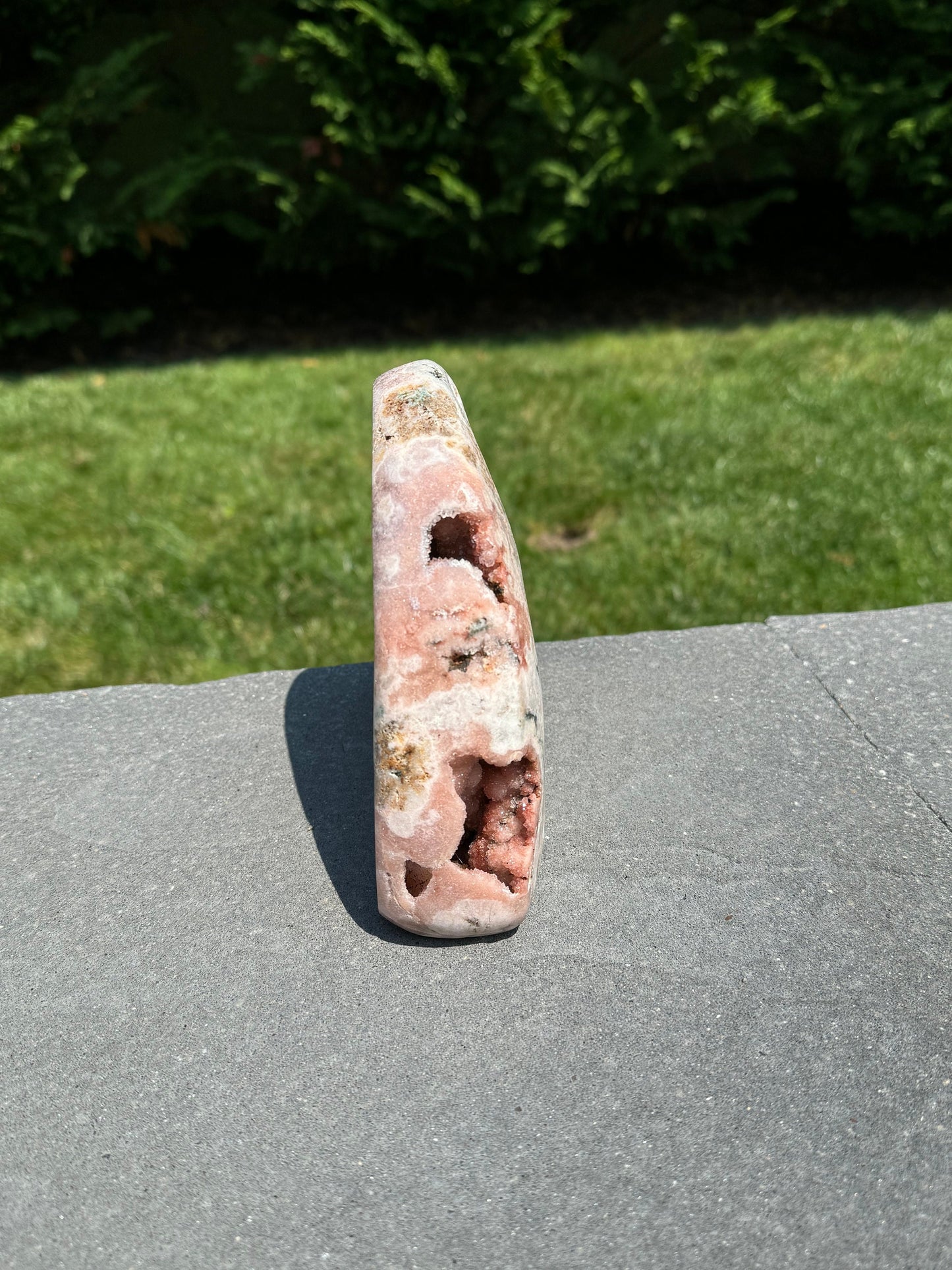 Druzy Pink Amethyst Freeform w/ Calcite