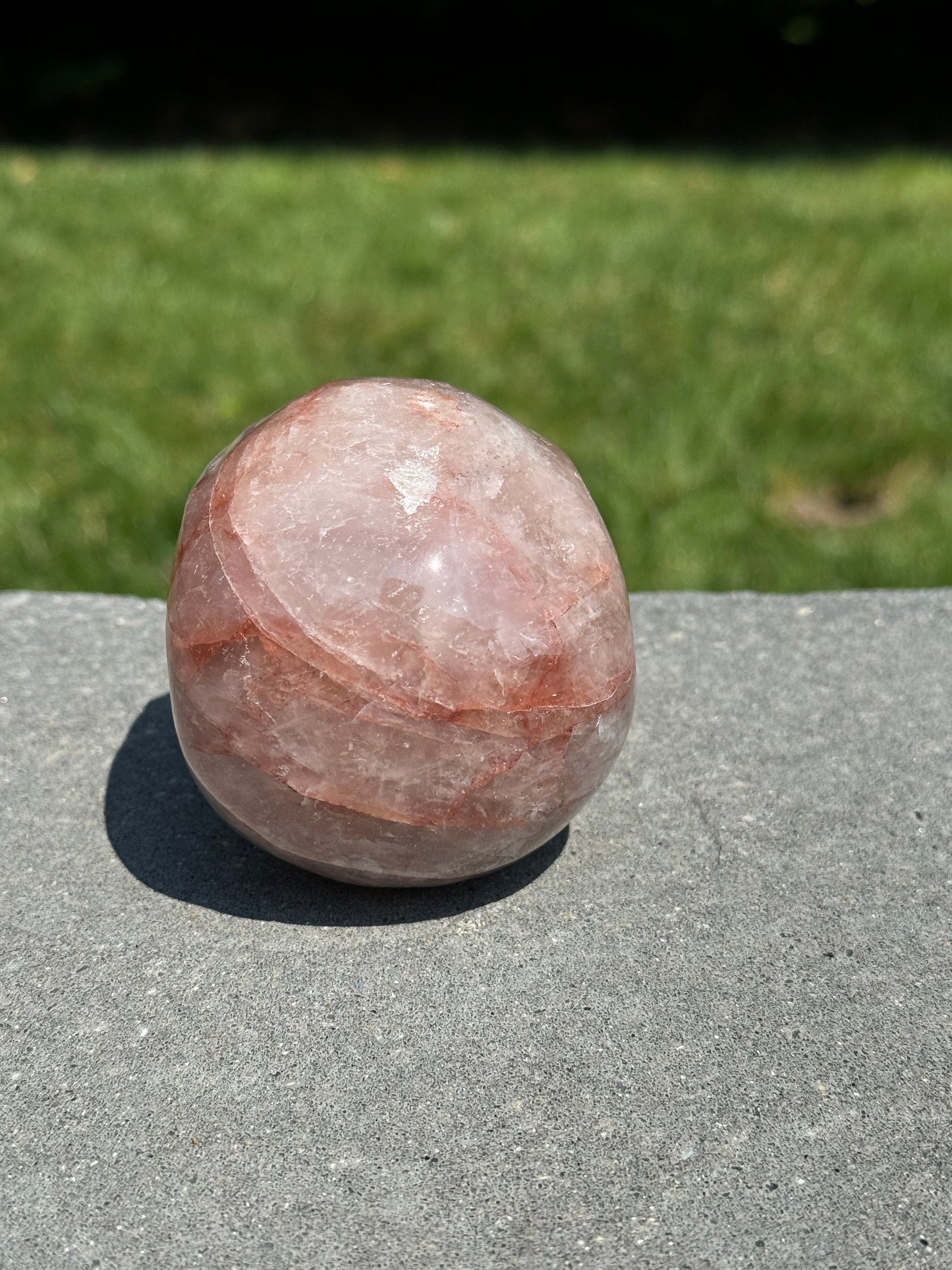 Fire Quartz Skull Carving (3.42")