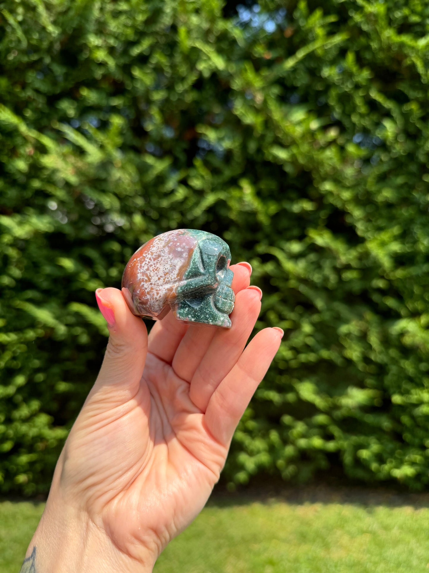 Ocean Jasper Skull