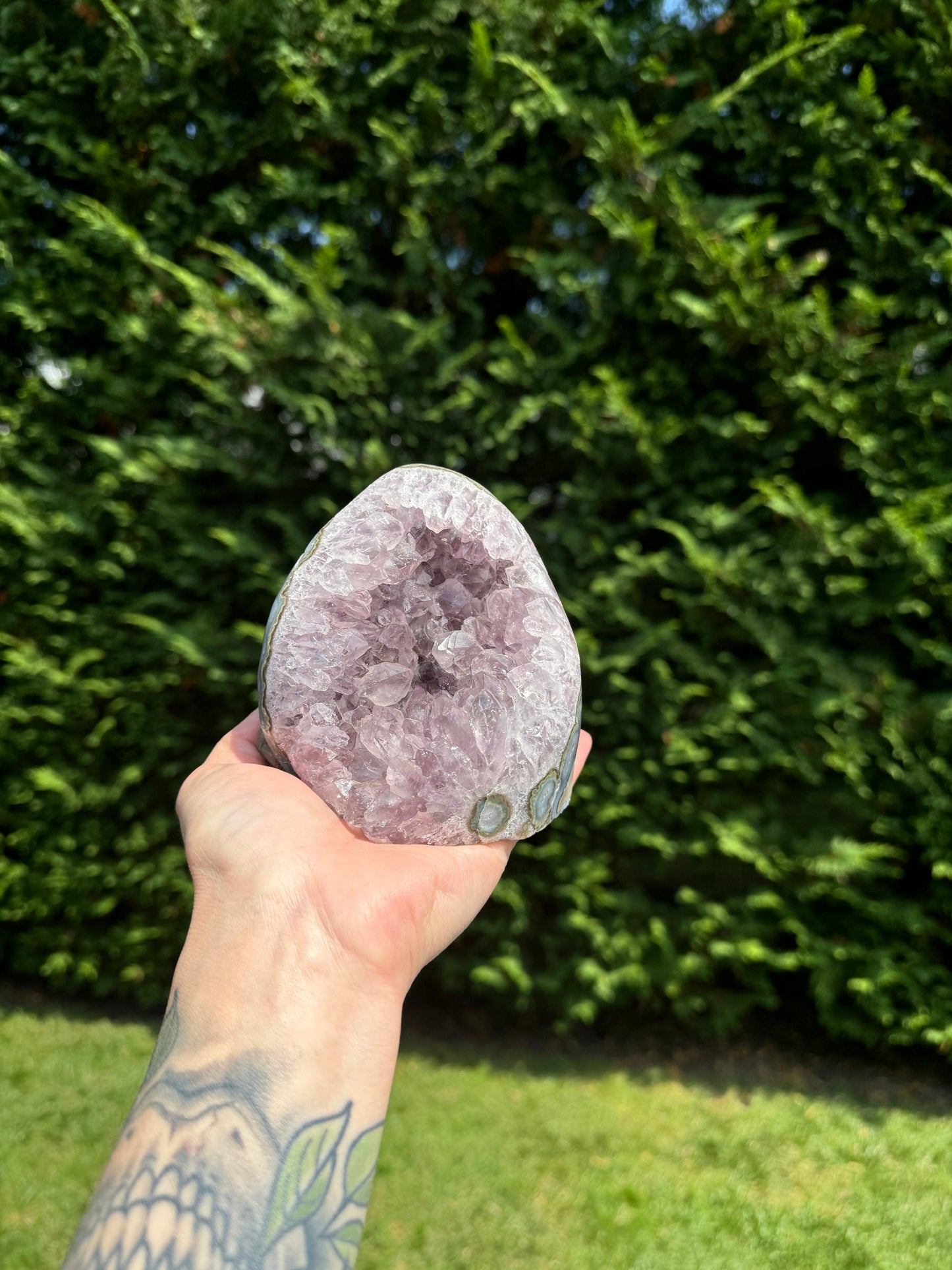 Druzy Purple Amethyst & Agate Cut Base