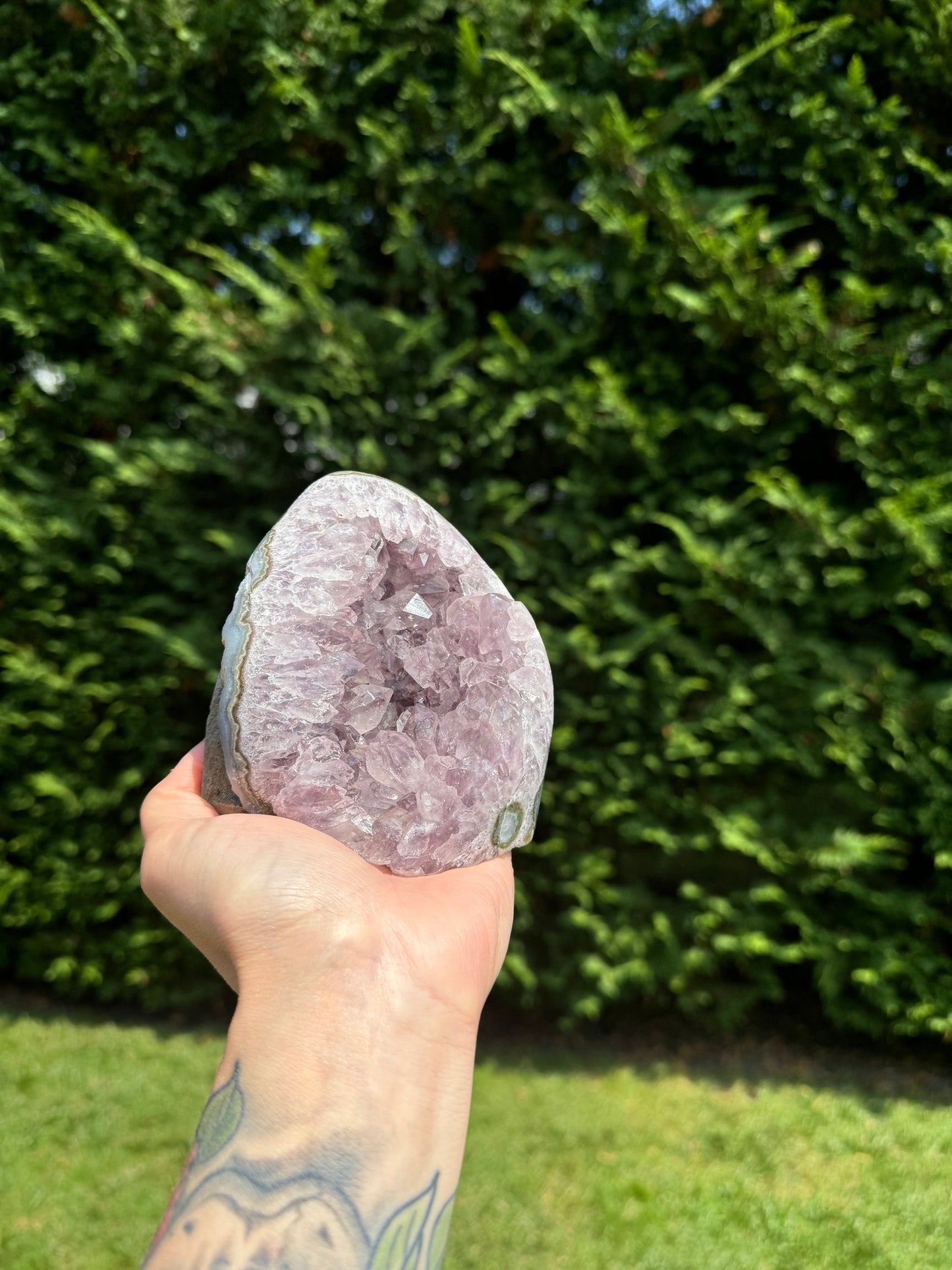 Druzy Purple Amethyst & Agate Cut Base