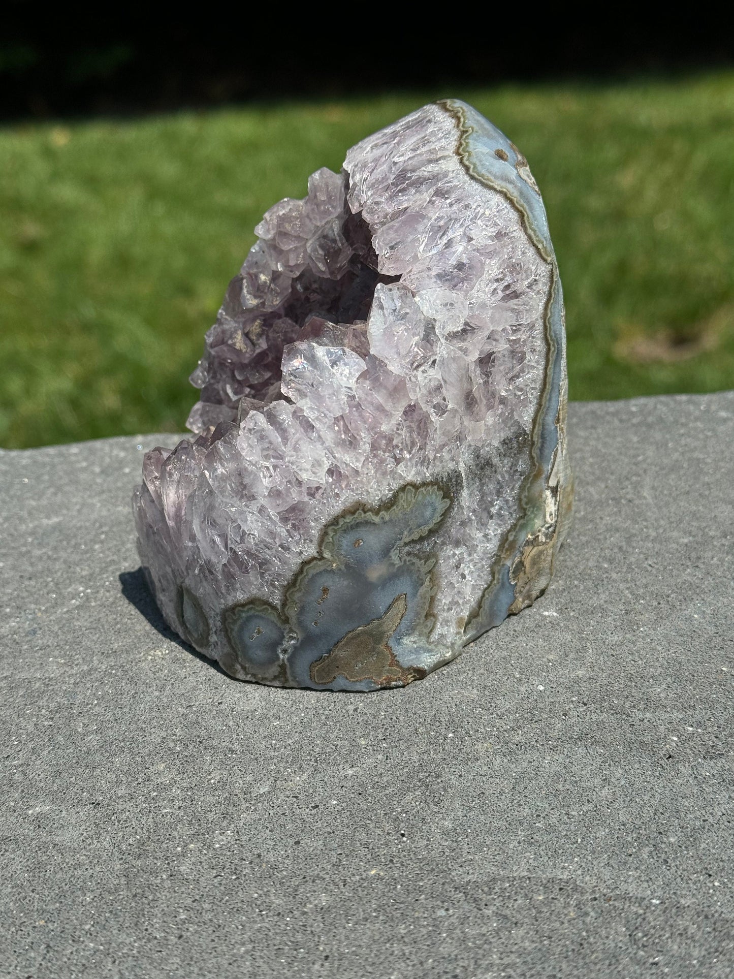 Druzy Purple Amethyst & Agate Cut Base