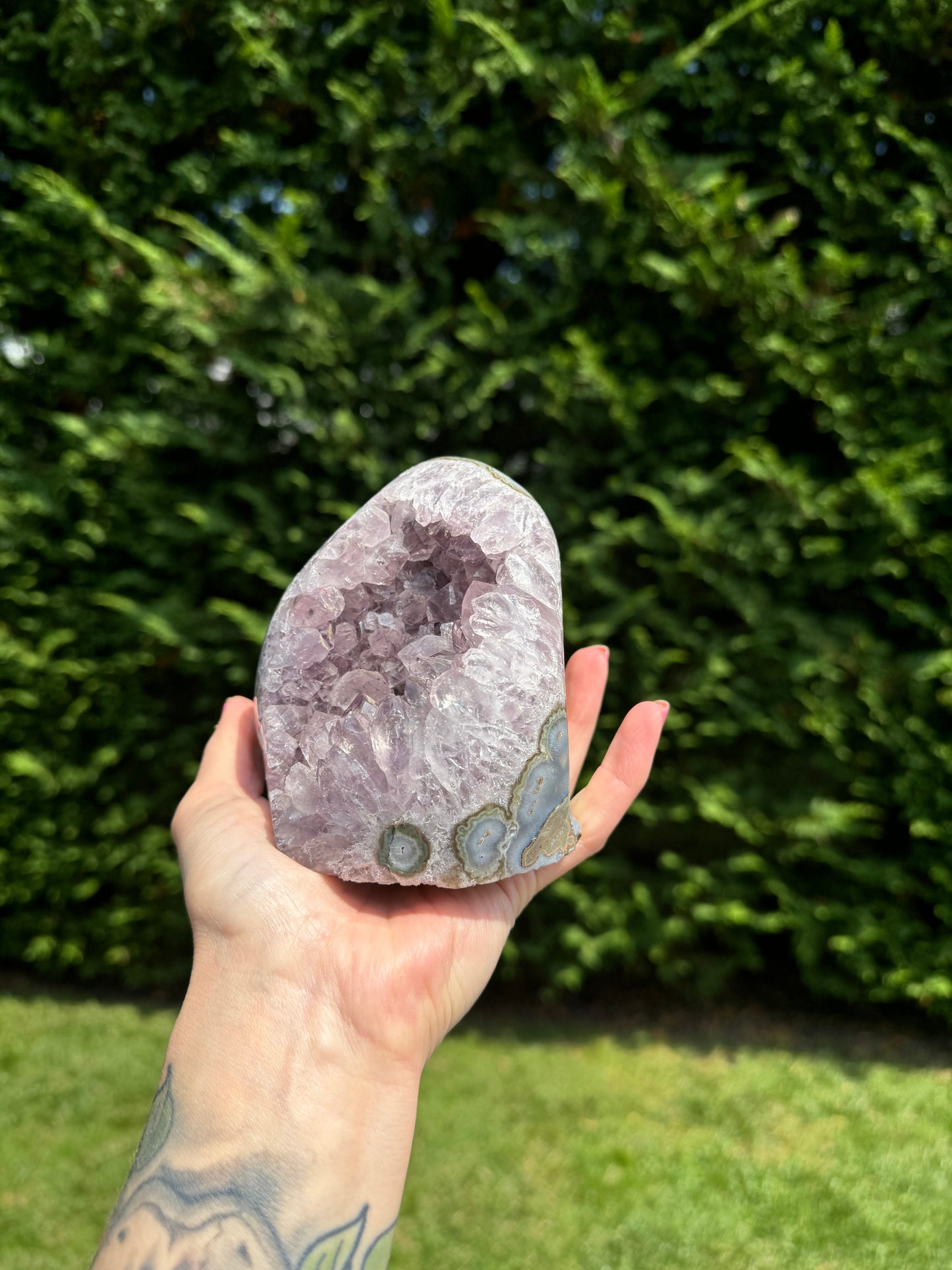 Druzy Purple Amethyst & Agate Cut Base