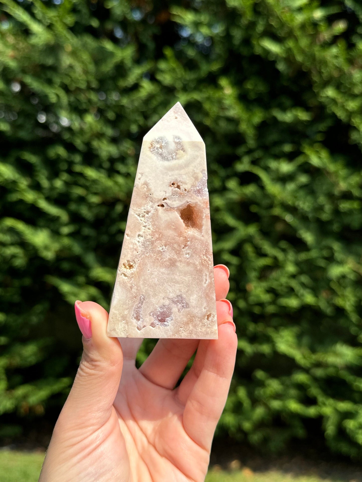 Druzy Pink Amethyst Obelisk