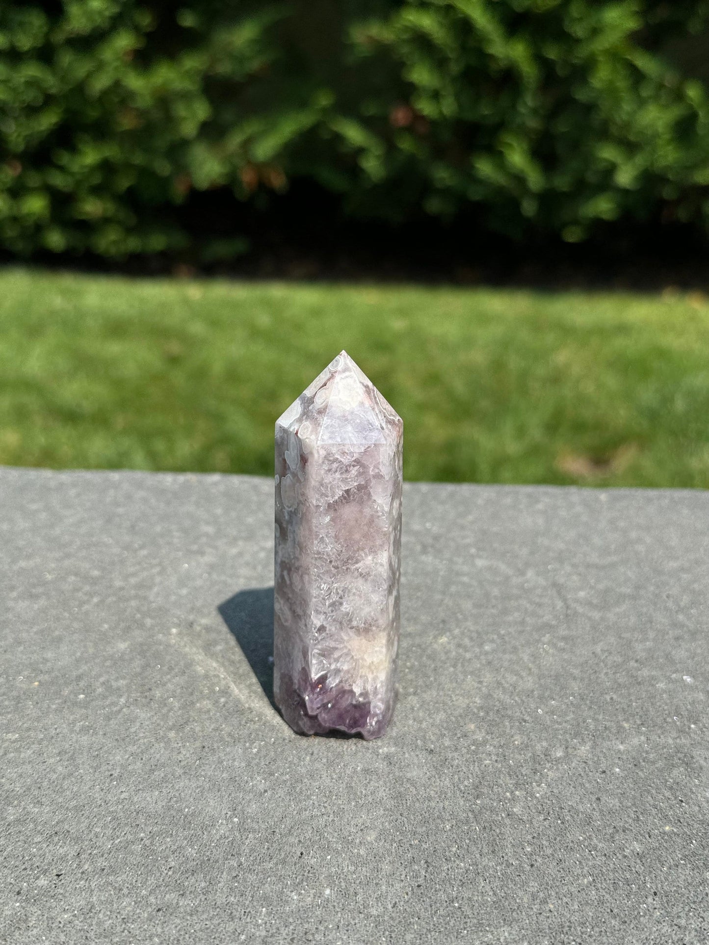 Amethyst & Flower Agate Tower