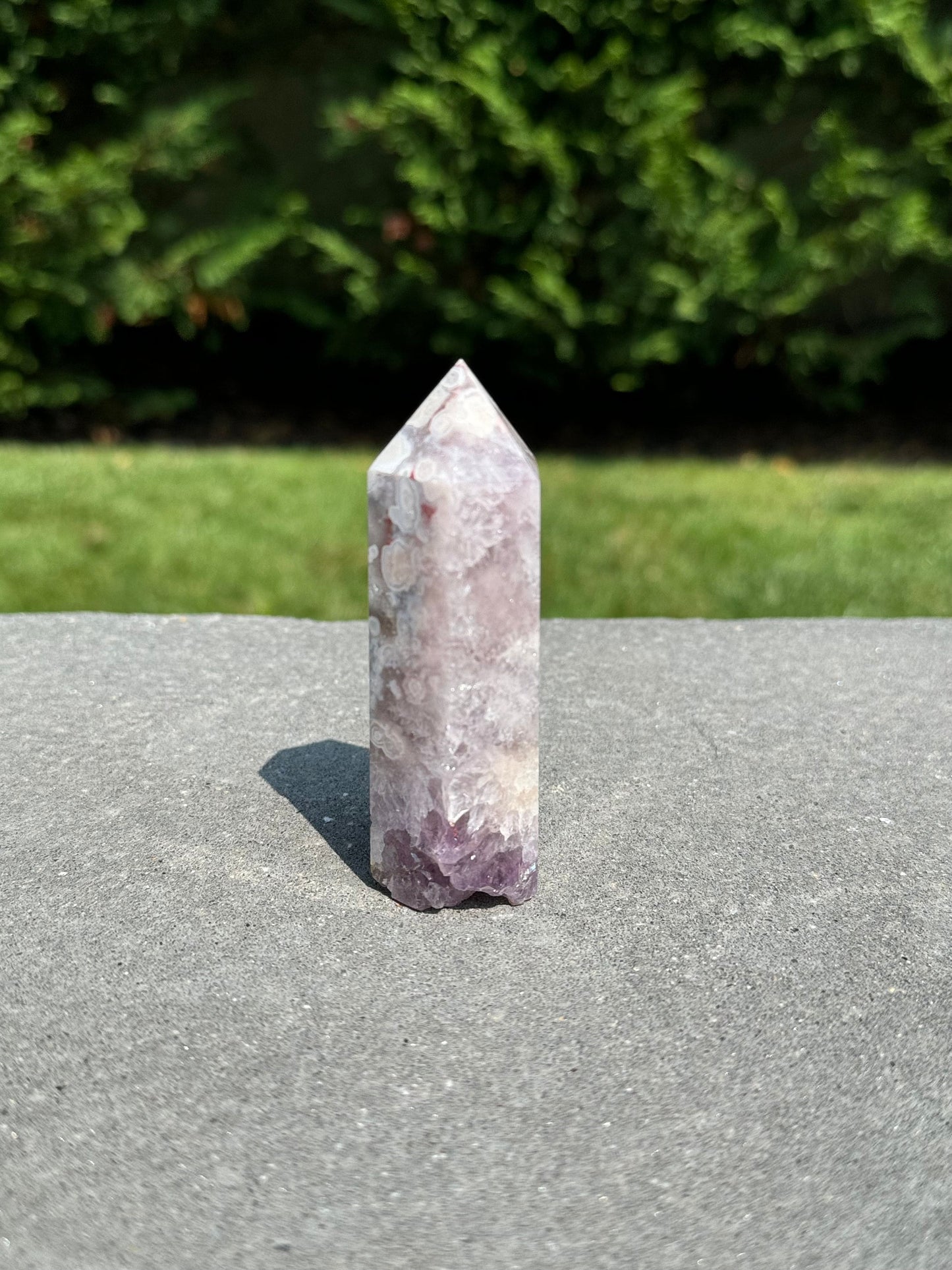 Amethyst & Flower Agate Tower