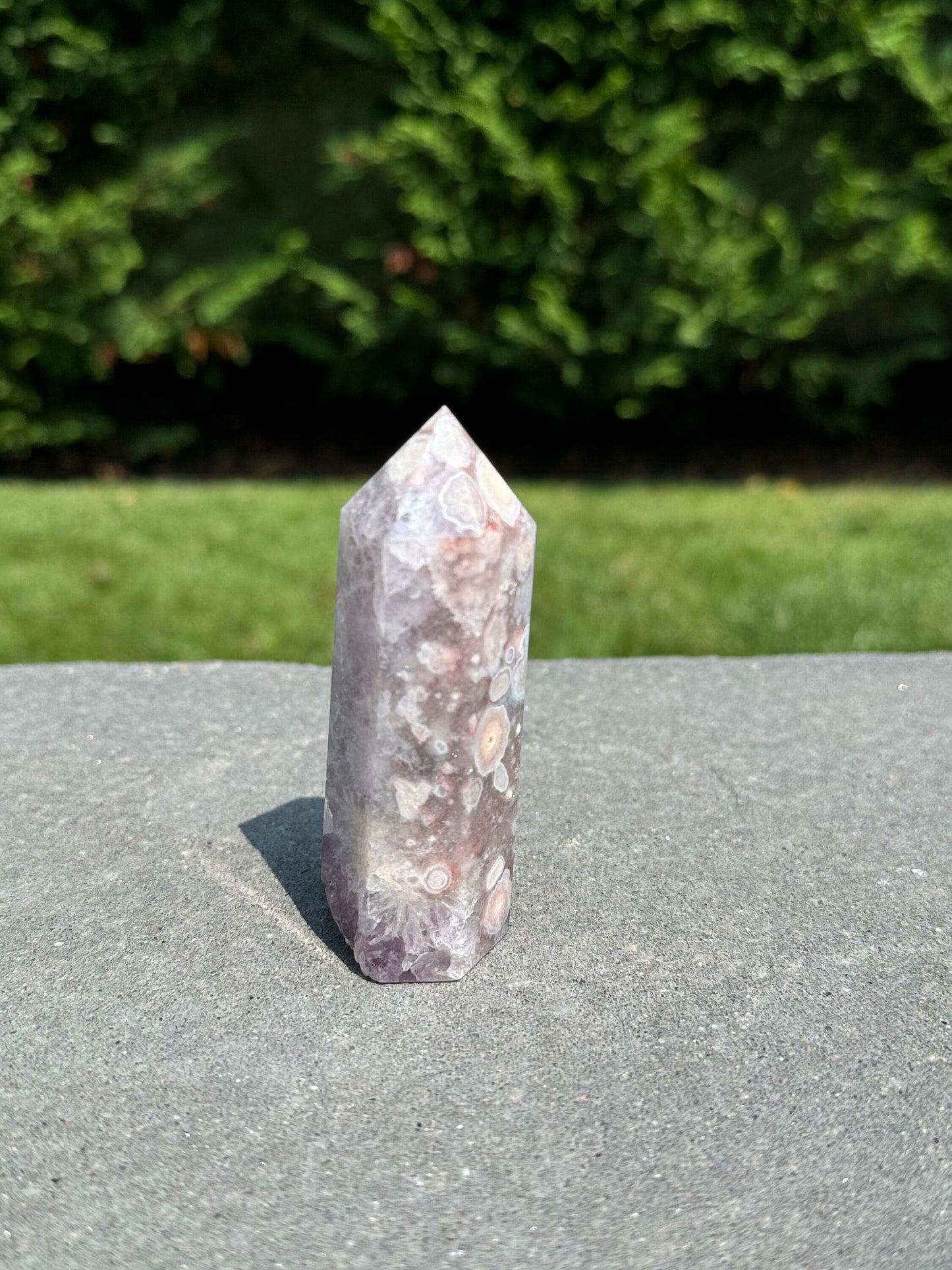 Amethyst & Flower Agate Tower