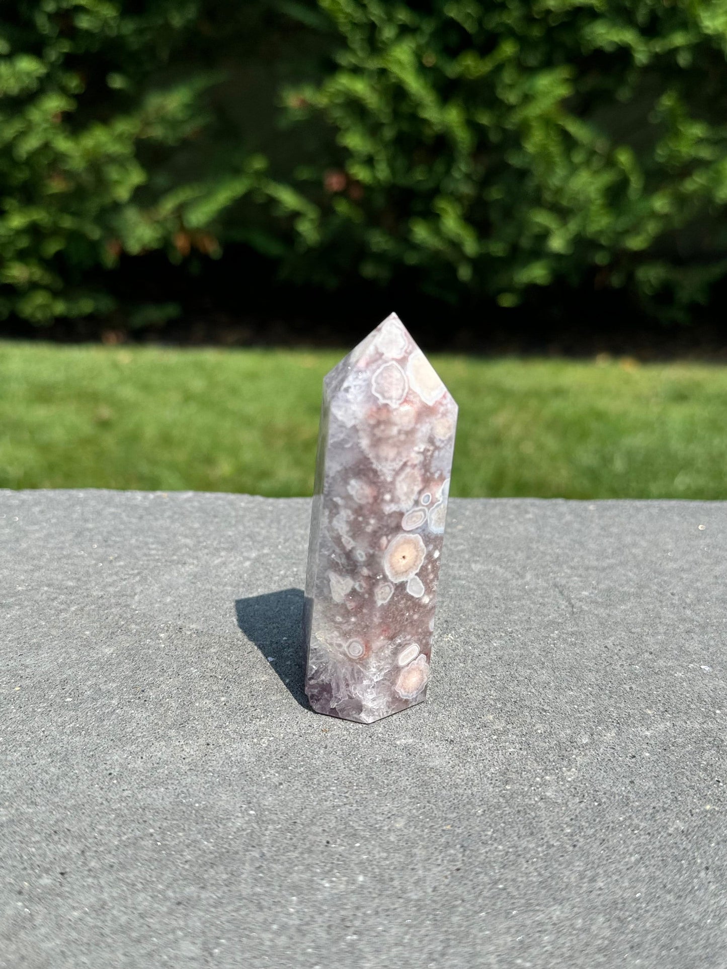 Amethyst & Flower Agate Tower