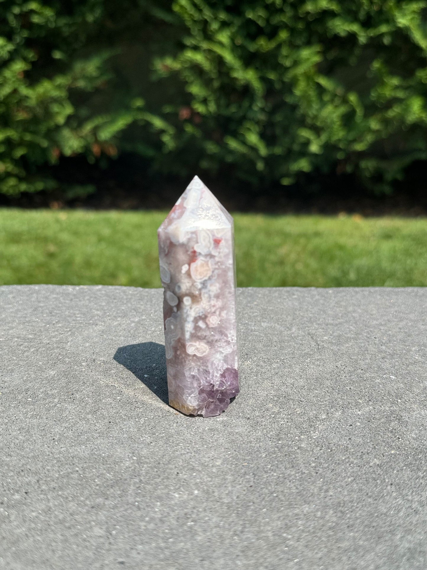 Amethyst & Flower Agate Tower