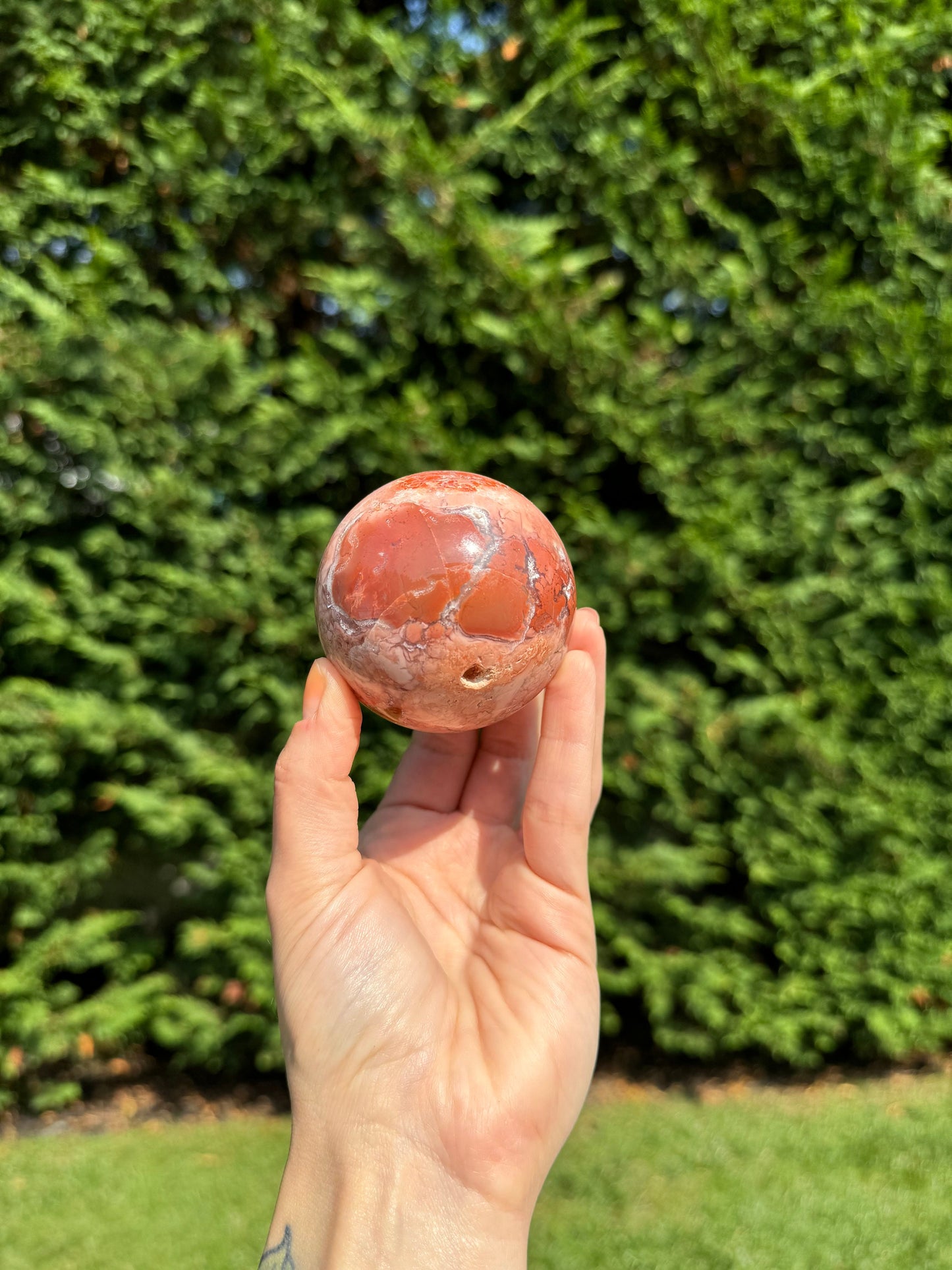 Druzy Pink Agate Sphere (61MM)