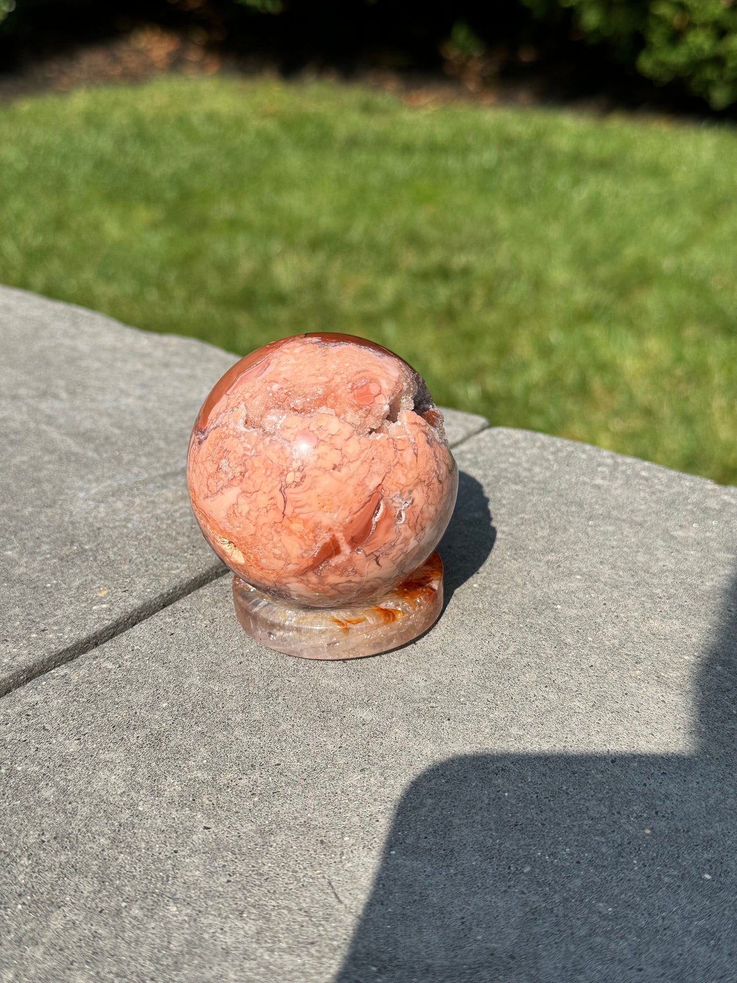 Druzy Pink Agate Sphere (61MM)