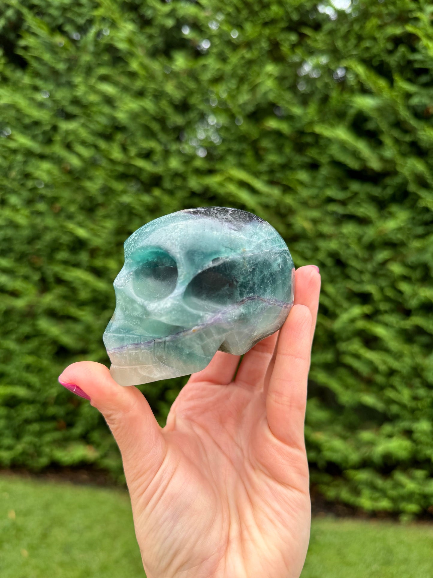 Fluorite Skull Carving (3.5")