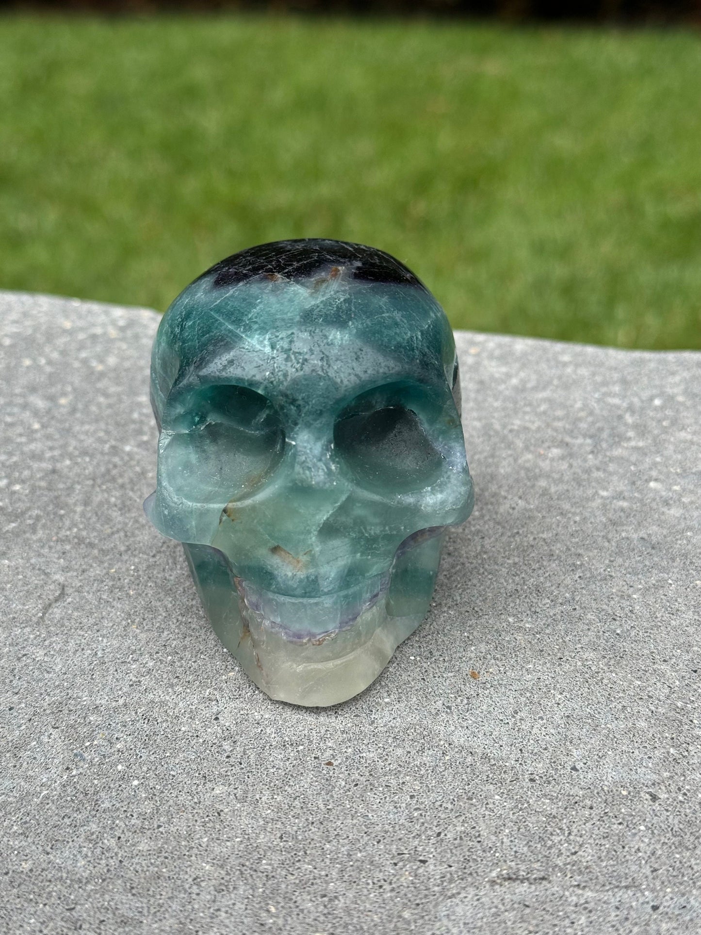 Fluorite Skull Carving (3.5")