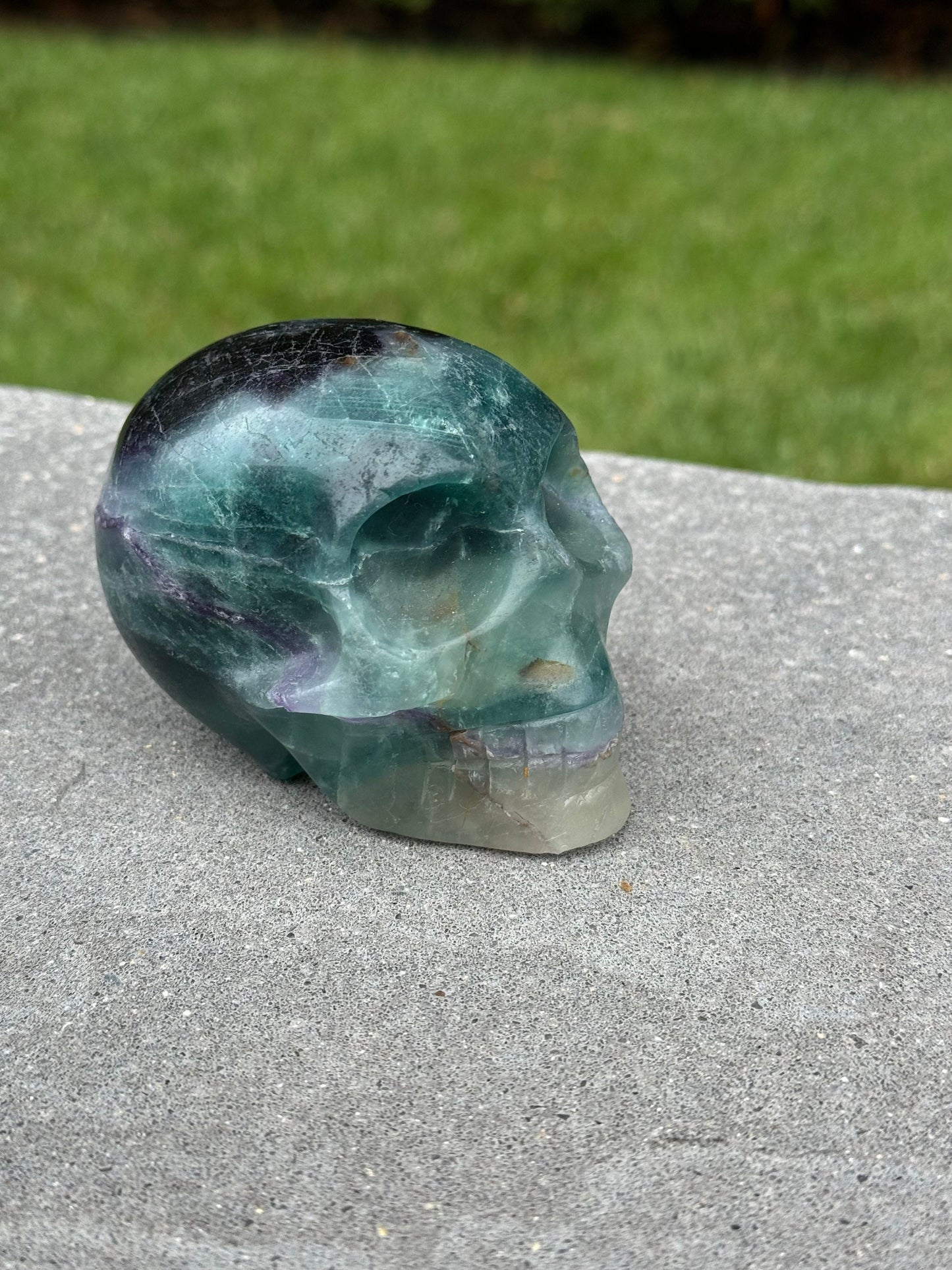 Fluorite Skull Carving (3.5")