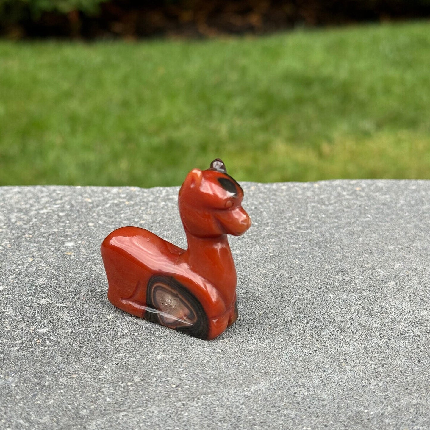 Druzy Carnelian Llama Carving