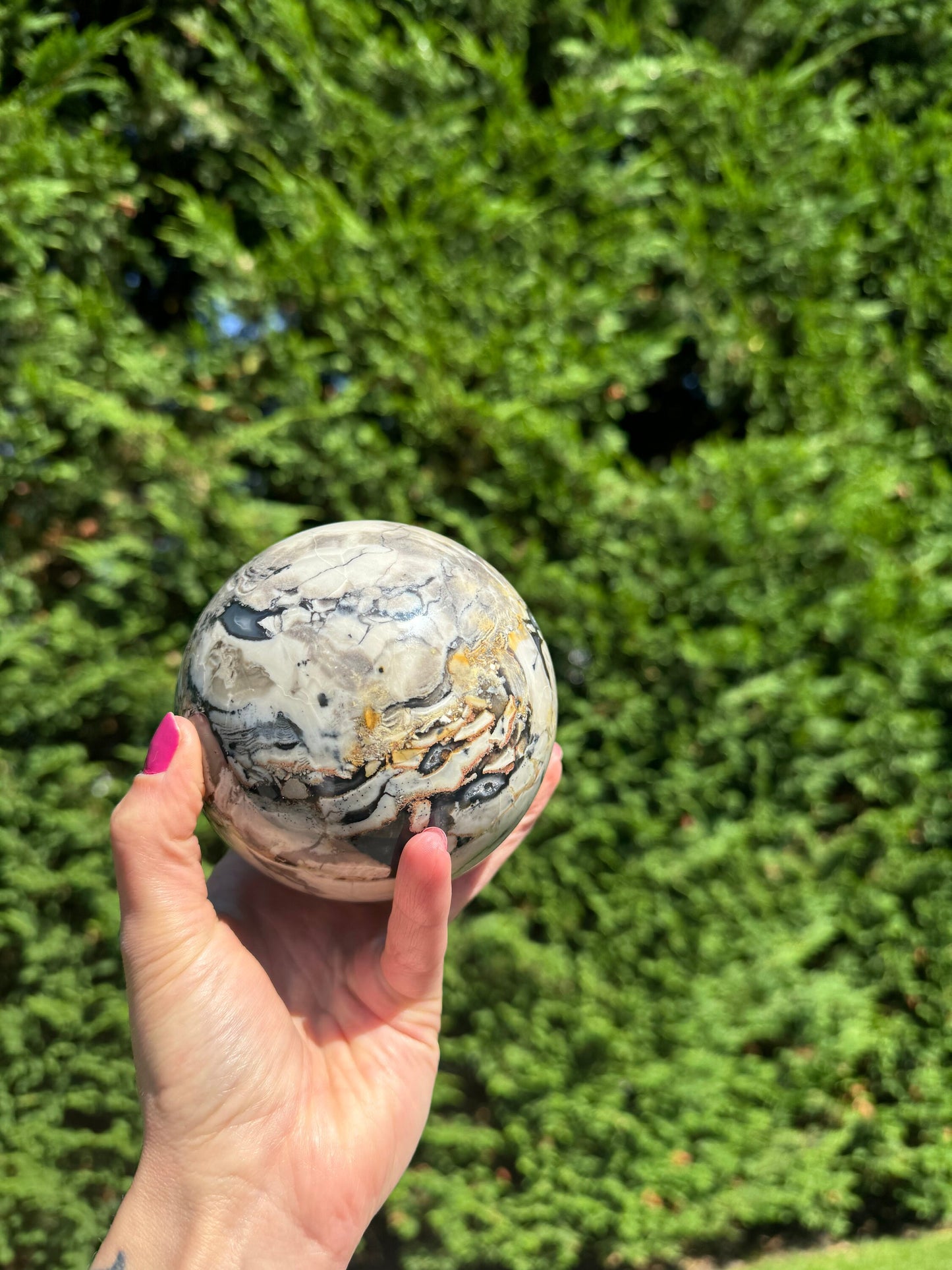 Druzy Volcano Agate Sphere (98MM)
