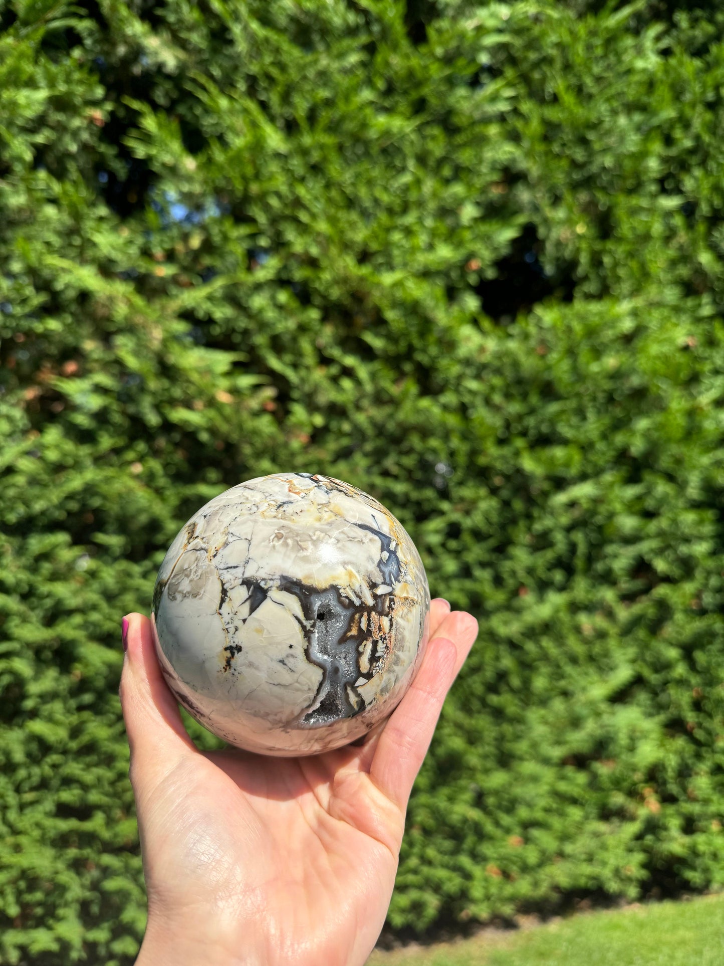 Druzy Volcano Agate Sphere (98MM)