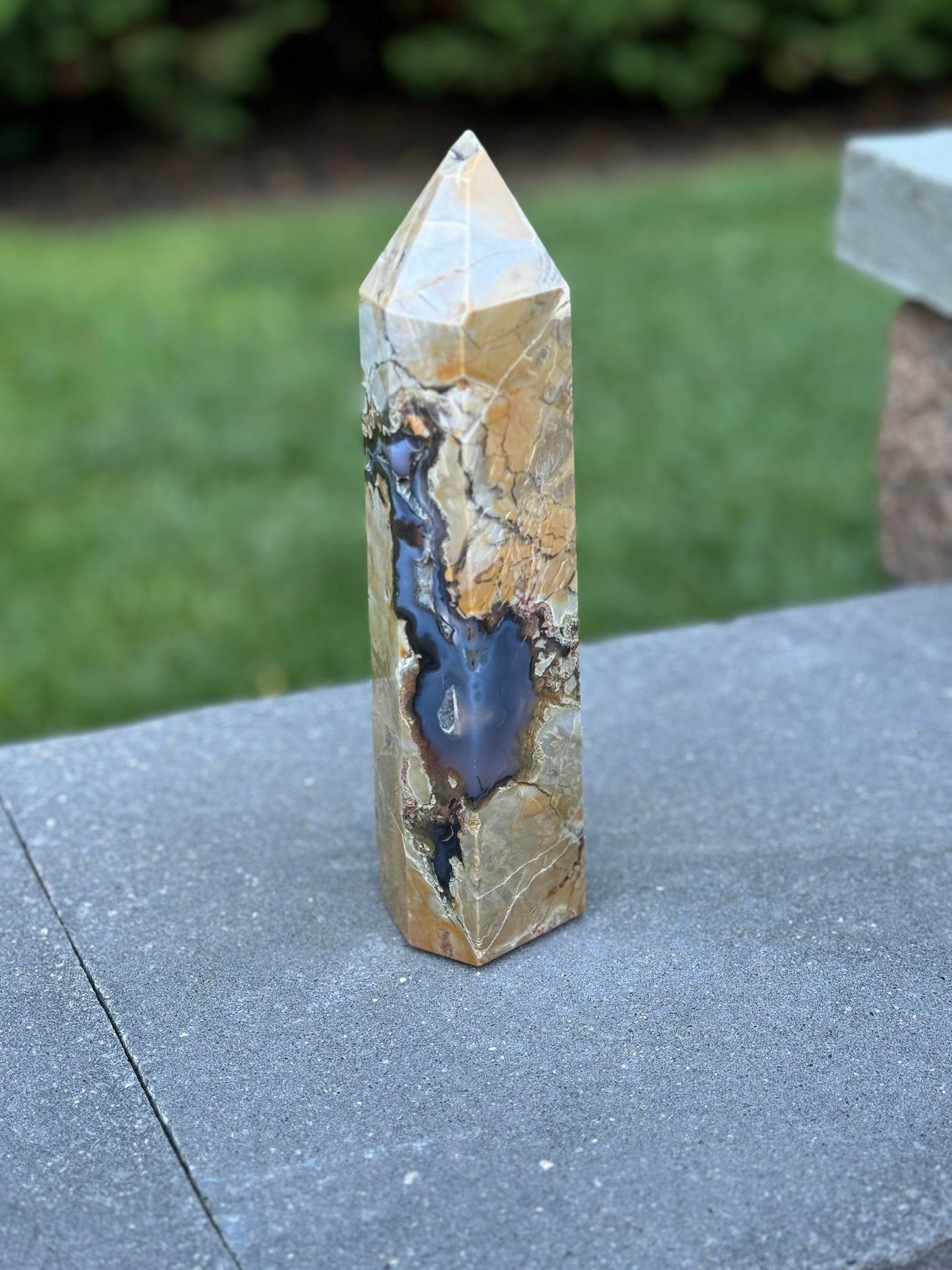 XL Druzy Volcano Agate Tower (9.25")