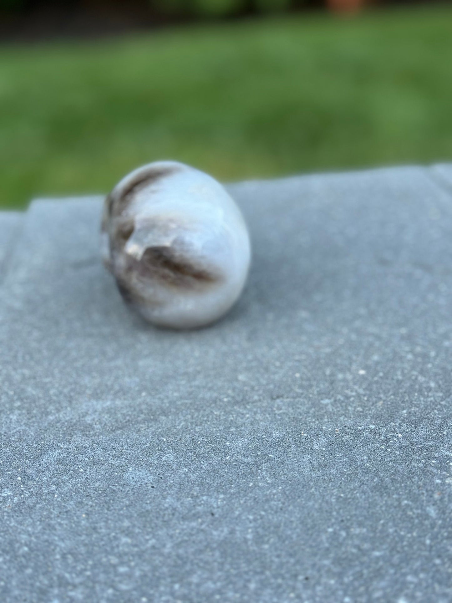 Smoky Quartz & Quartz Skull Carving (3.38")