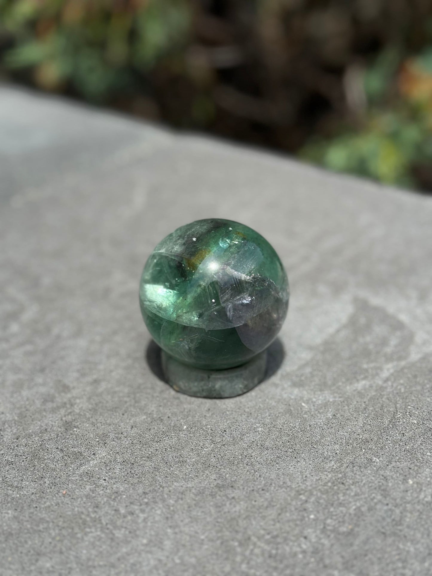Green & Purple Fluorite Sphere (57MM)