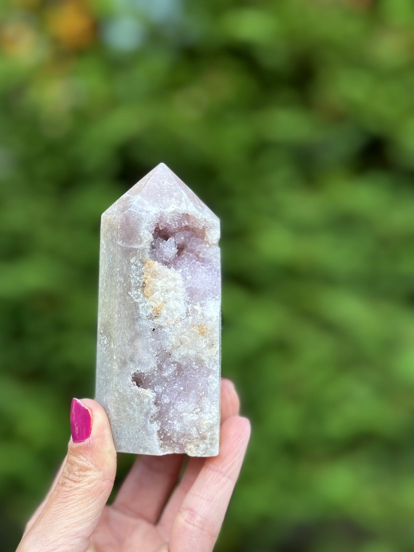 Druzy Pink Amethyst Tower