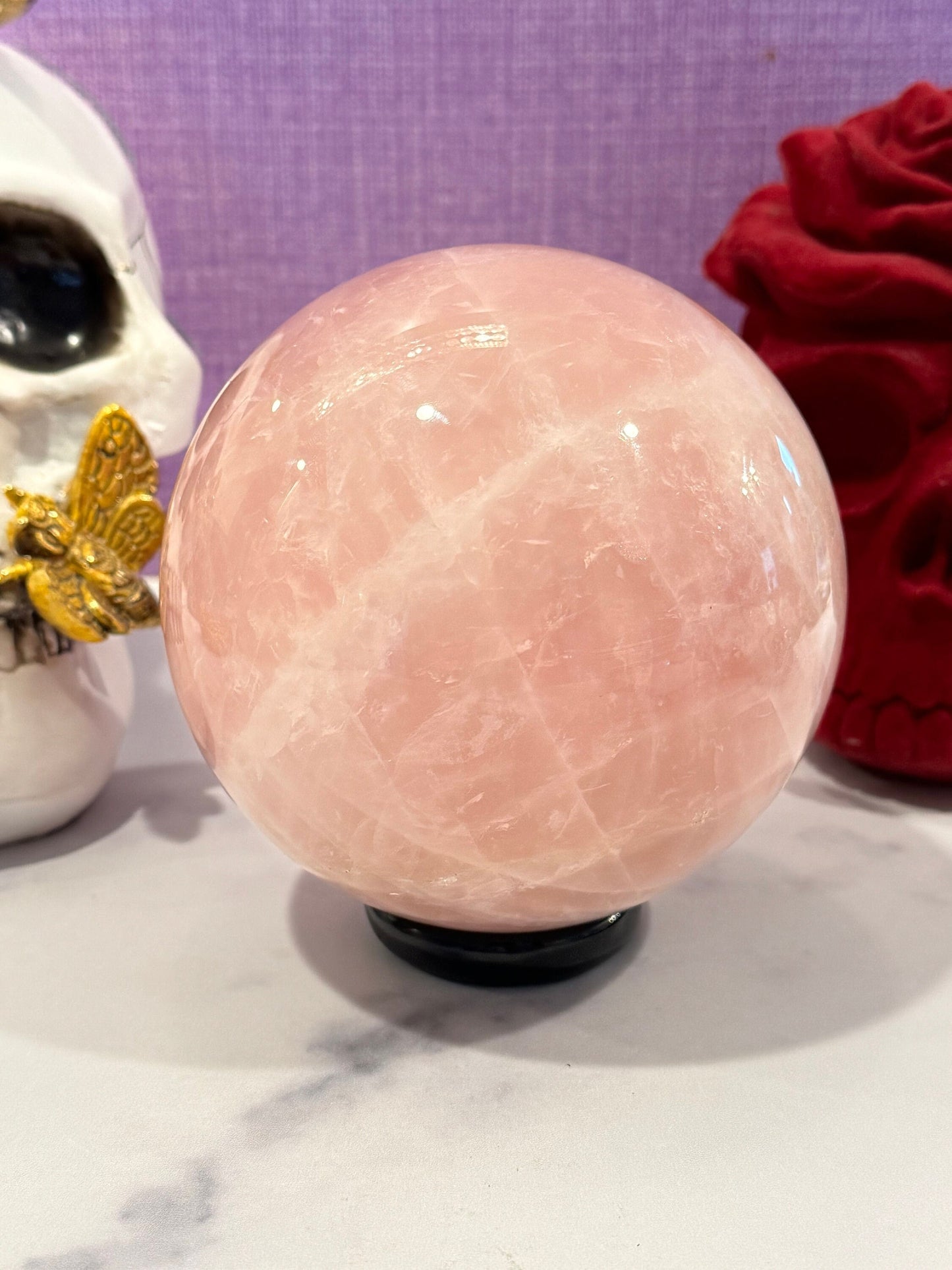 XL Rose Quartz Sphere (113MM)
