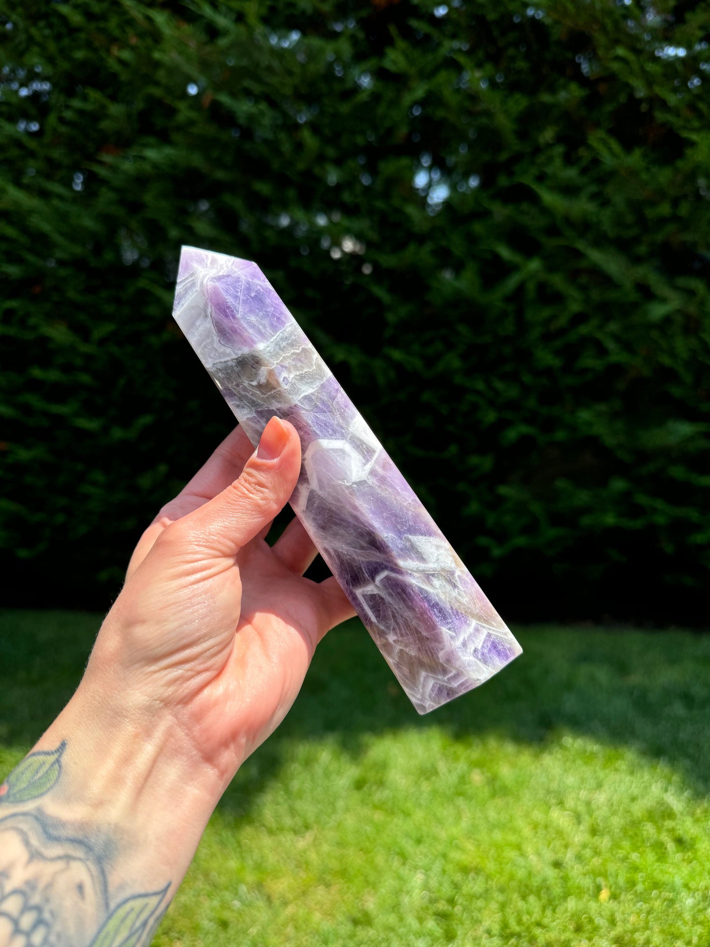 Chevron Amethyst Tower (8")
