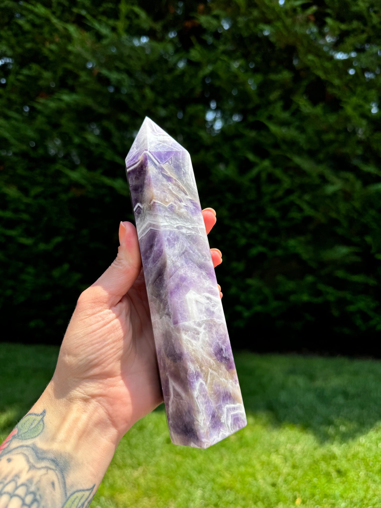 Chevron Amethyst Tower (8")