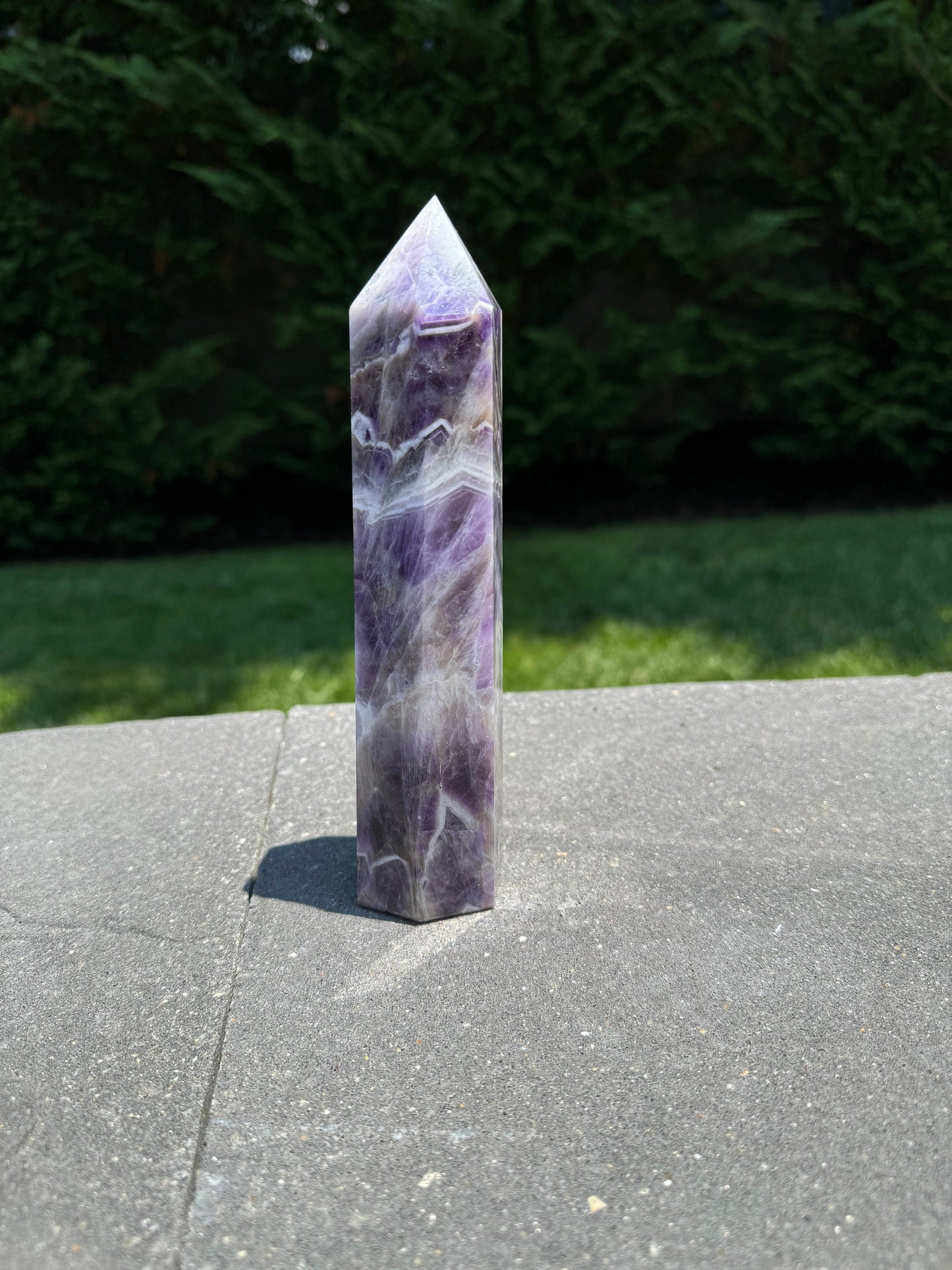 Chevron Amethyst Tower (8")