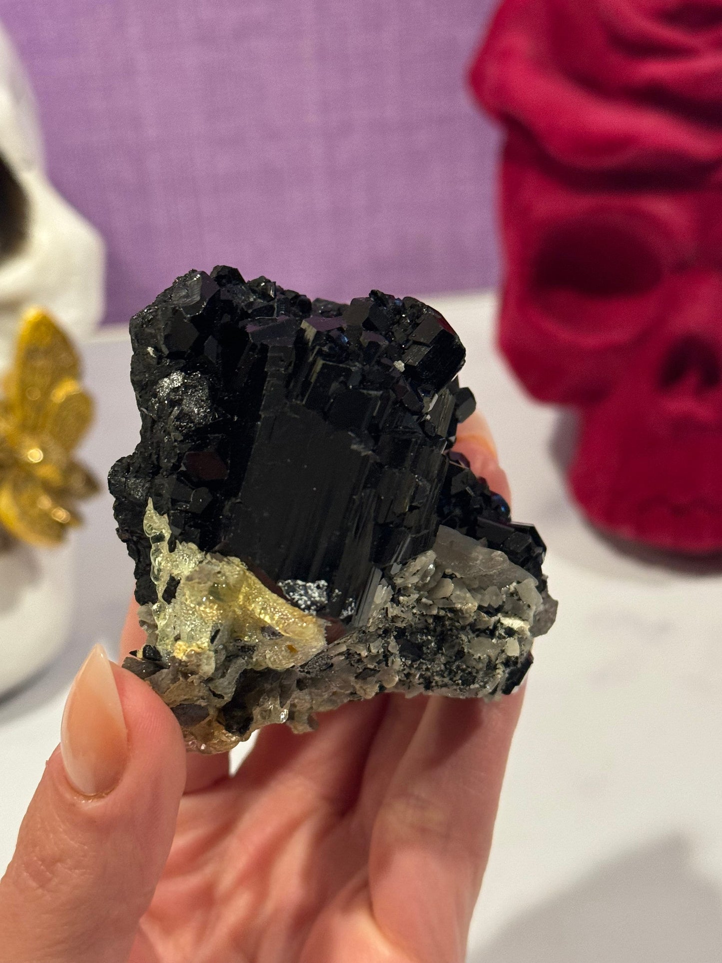High Quality Black Tourmaline & Feldspar Specimen (Erongo, Namibia)
