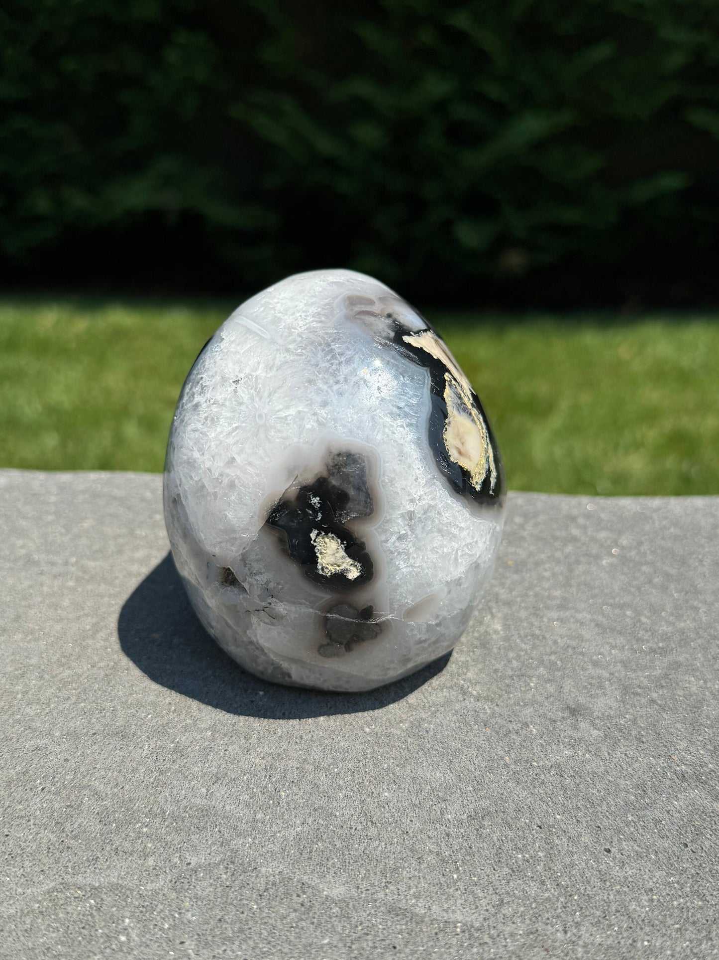 Volcano Agate Skull Carving (4.5")
