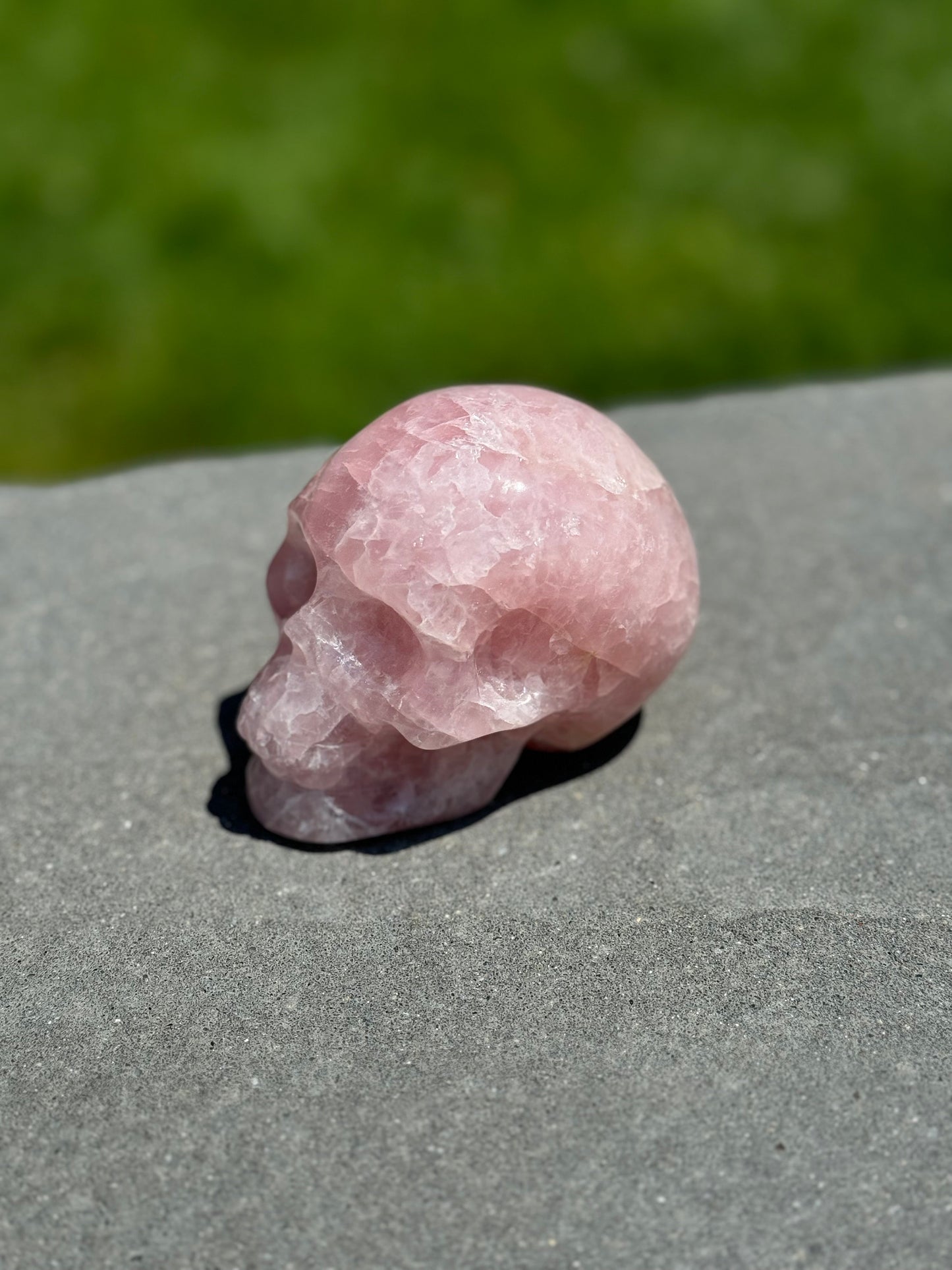 Rose Quartz Skull Carving (3.65")