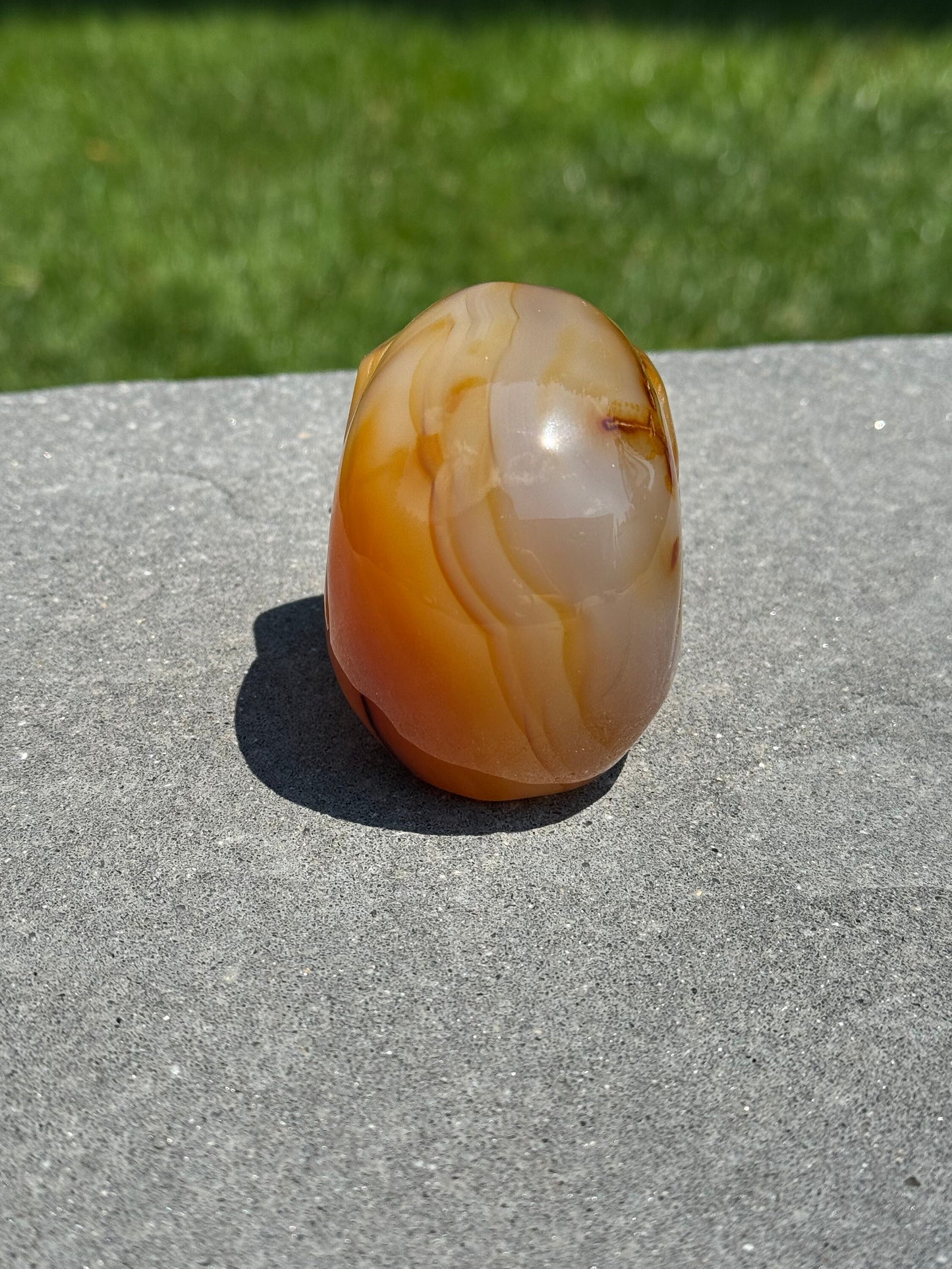 Carnelian Skull Carving